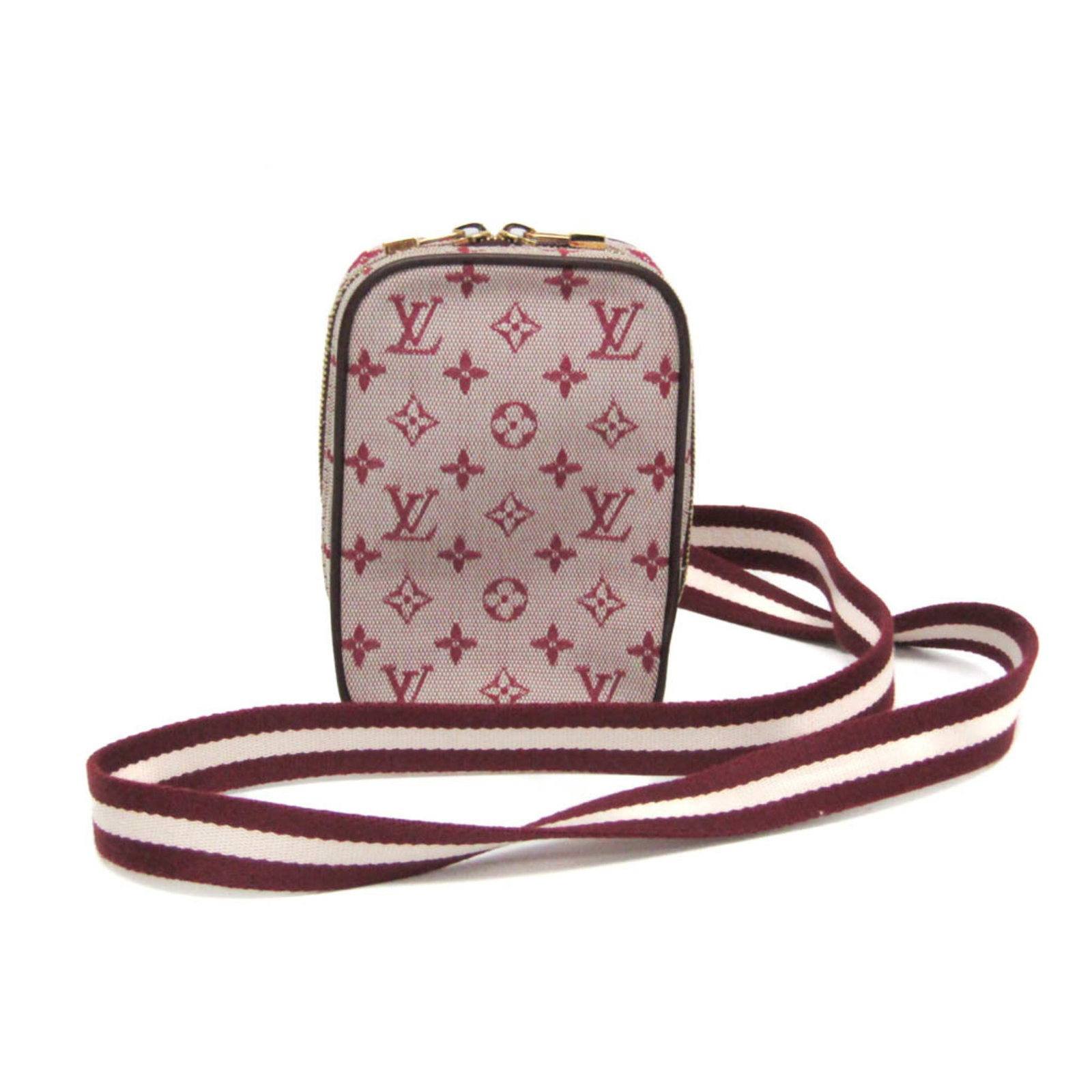 Shoulder Bag Pouch Monogram Mini Louis Vuitton: Shoulder Bag Pouch Monogram Mini Louis Vuitton Cerise Monogram Mini Louis Vuitton Shoulder Bag Pouch features a digital print, open pocket, and zipper closure. Weighing 320g, this 12.5cm x 9cm x 4cm
