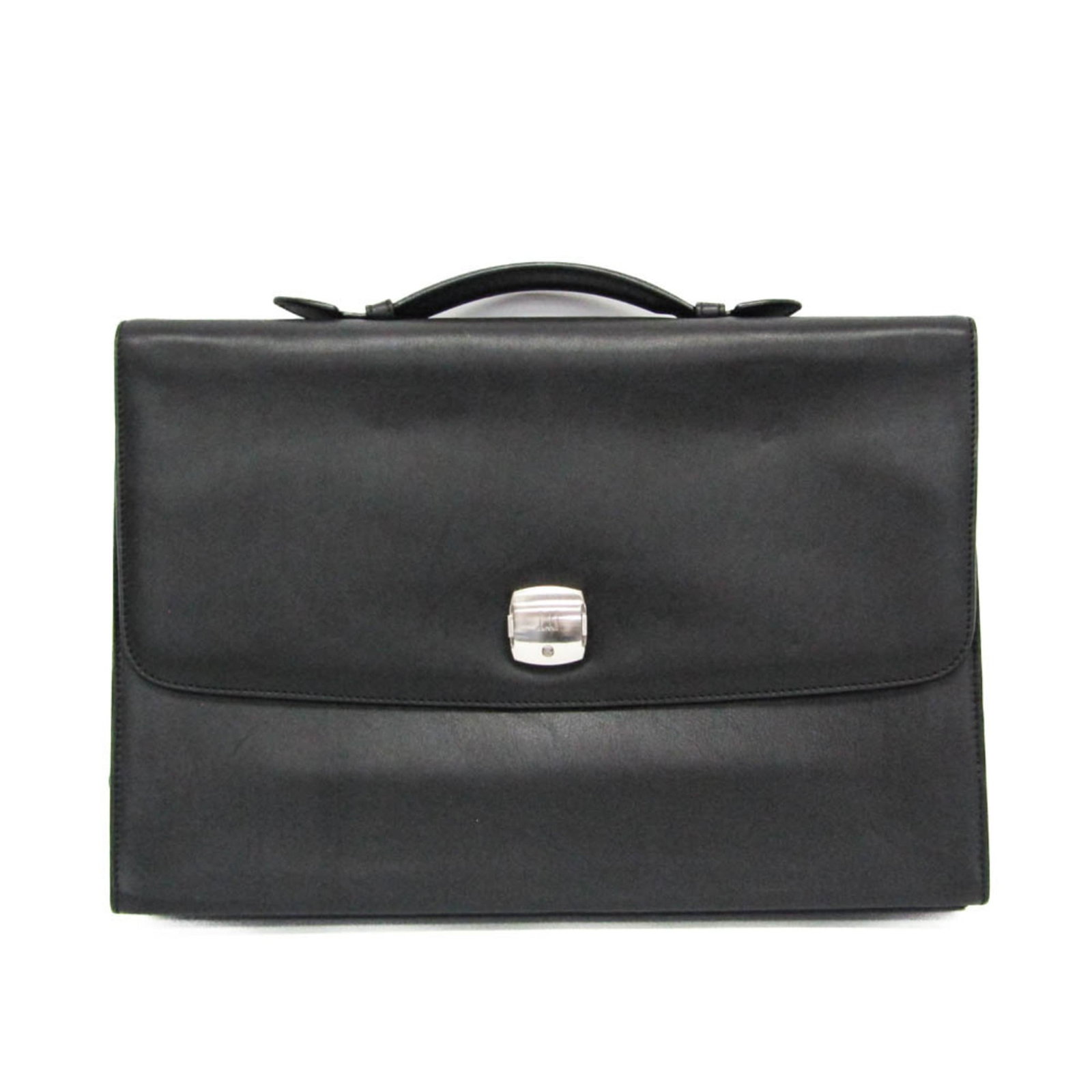 Dunhill Briefcase Document Case Leather: Dunhill Briefcase Document Case Leather The Dunhill Briefcase Document Case Leather is a sleek and functional accessory, featuring a black leather exterior with a push lock closure and multiple