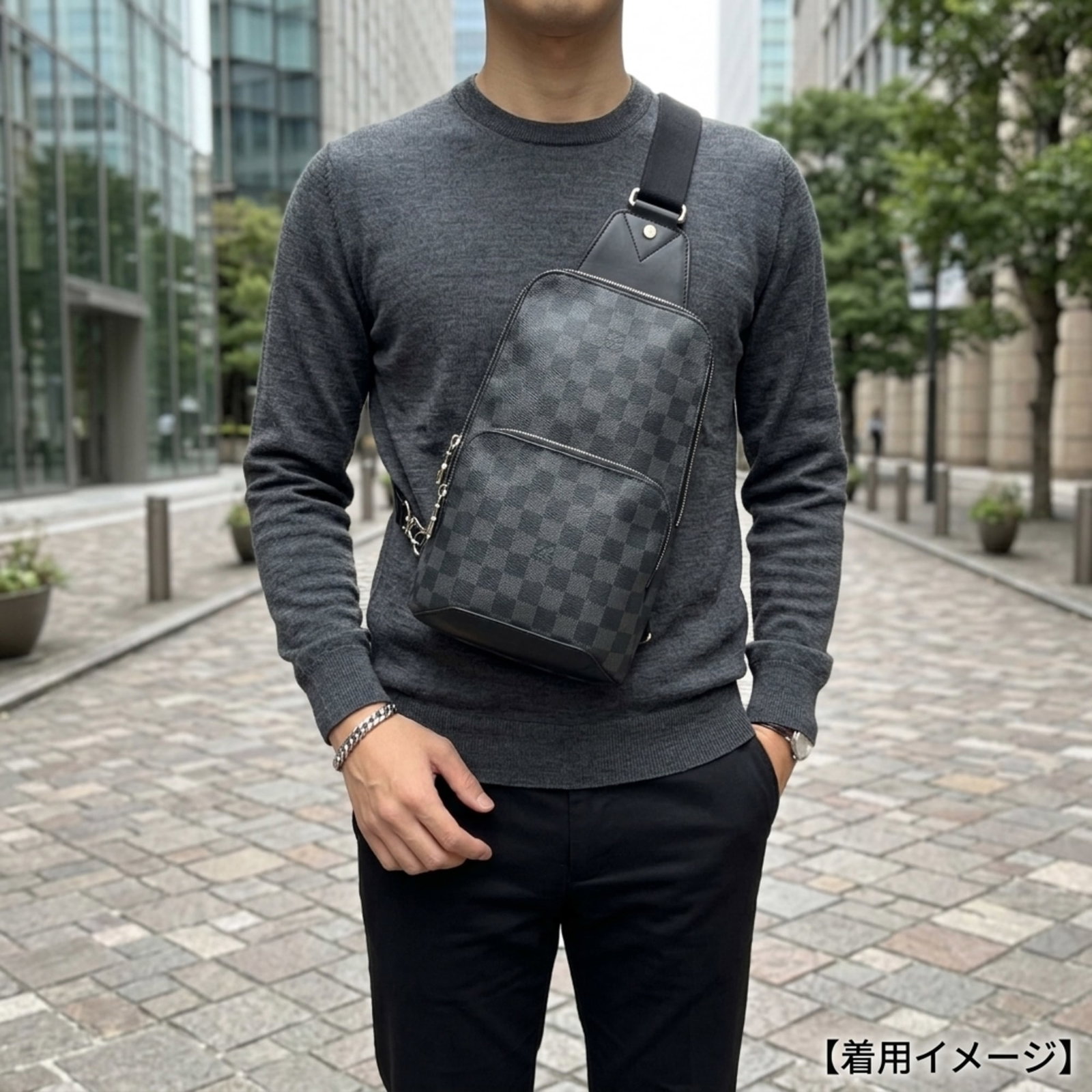 Graphite Damier Louis Vuitton Sling - 2