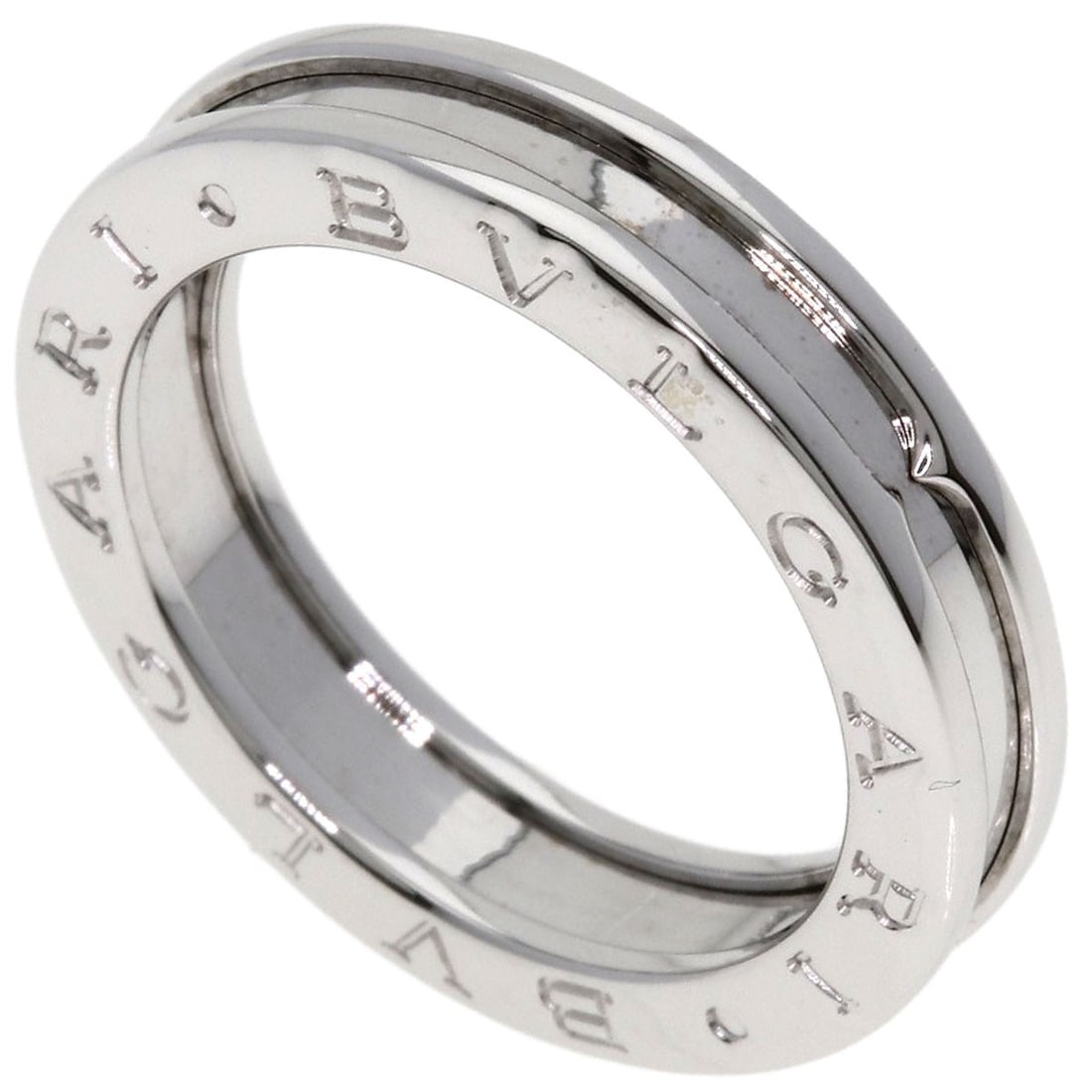 Bvlgari B.Zero1 1 Band #56 Ring K18 White Gold: Bvlgari B.Zero1 1 Band #56 Ring K18 White Gold K18 White Gold Bvlgari B.Zero1 1 Band #56 Ring is a sleek and sophisticated piece, featuring a silver metal exterior and purity of K18. This ring boasts 