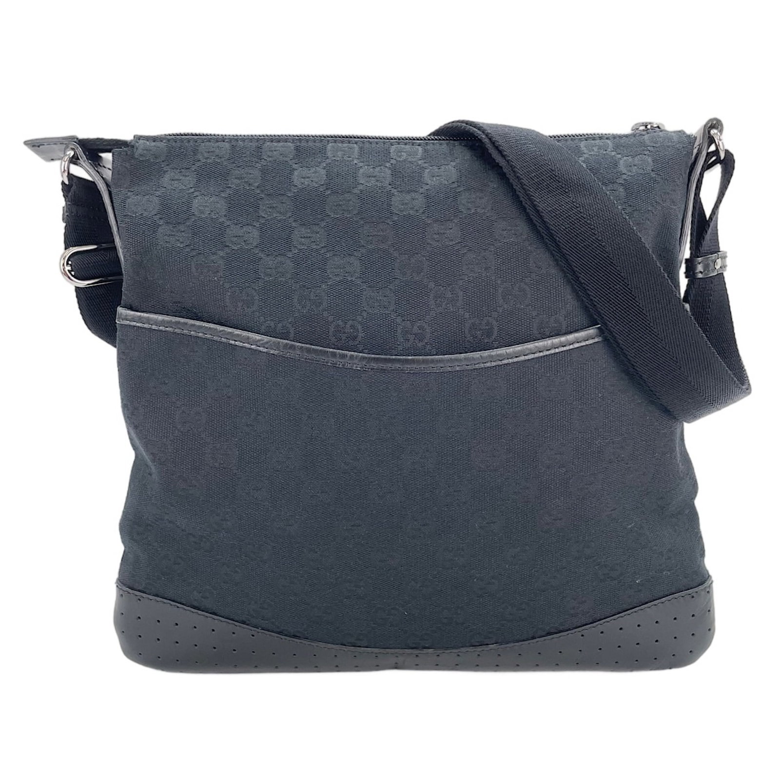 Shoulder Bag: Shoulder Bag Black Gucci shoulder bag with dimensions 29cm x 31cm x 1cm, perfect for everyday use. This stylish bag features a sleek design and compact size, making it easy to carry. Its classic black