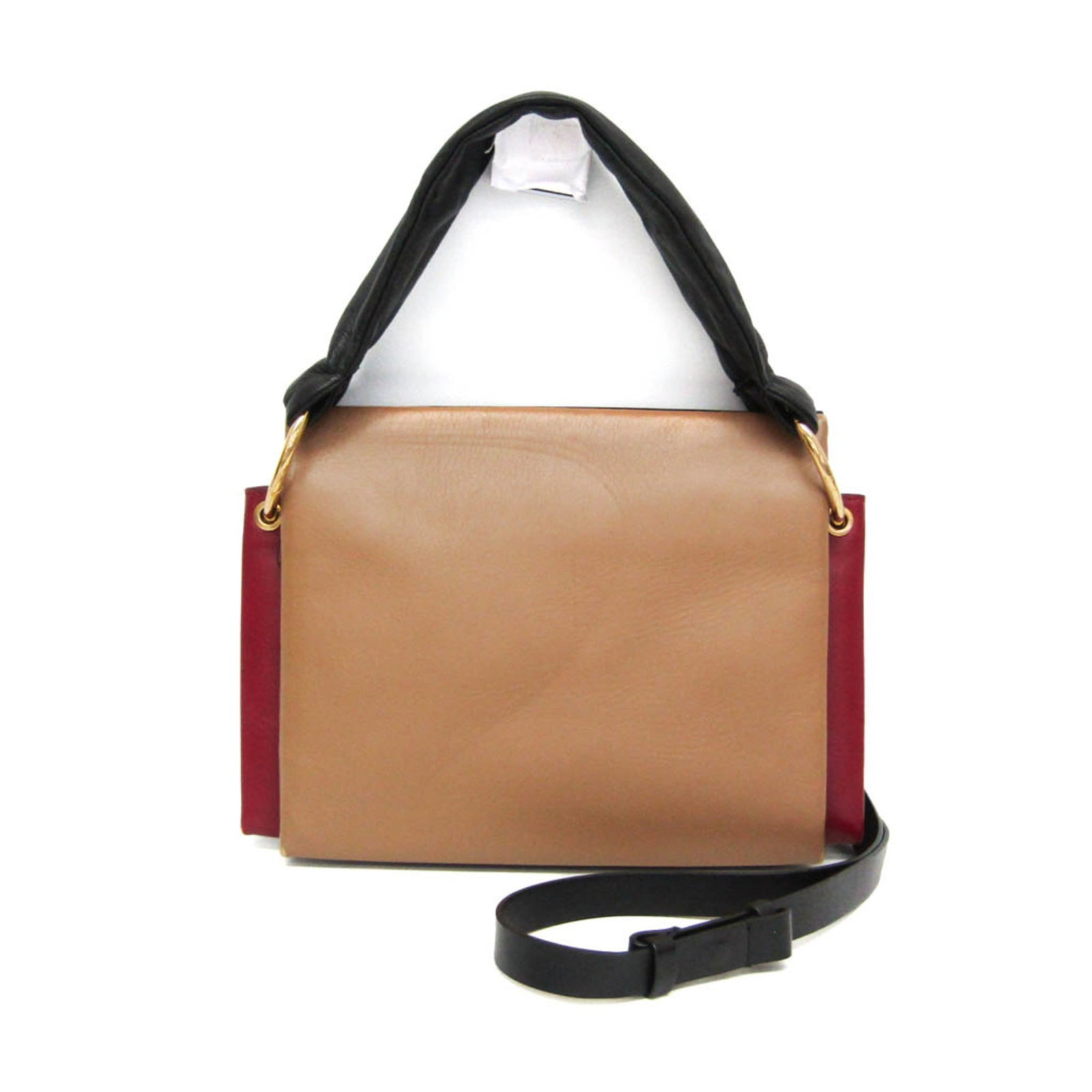Shoulder Bag Leather Marni: Shoulder Bag Leather Marni Marni's BEAT shoulder bag is a stylish and versatile leather tote, available in three neutral shades: beige, black, and Bordeaux. This Italian-made bag features a magnet