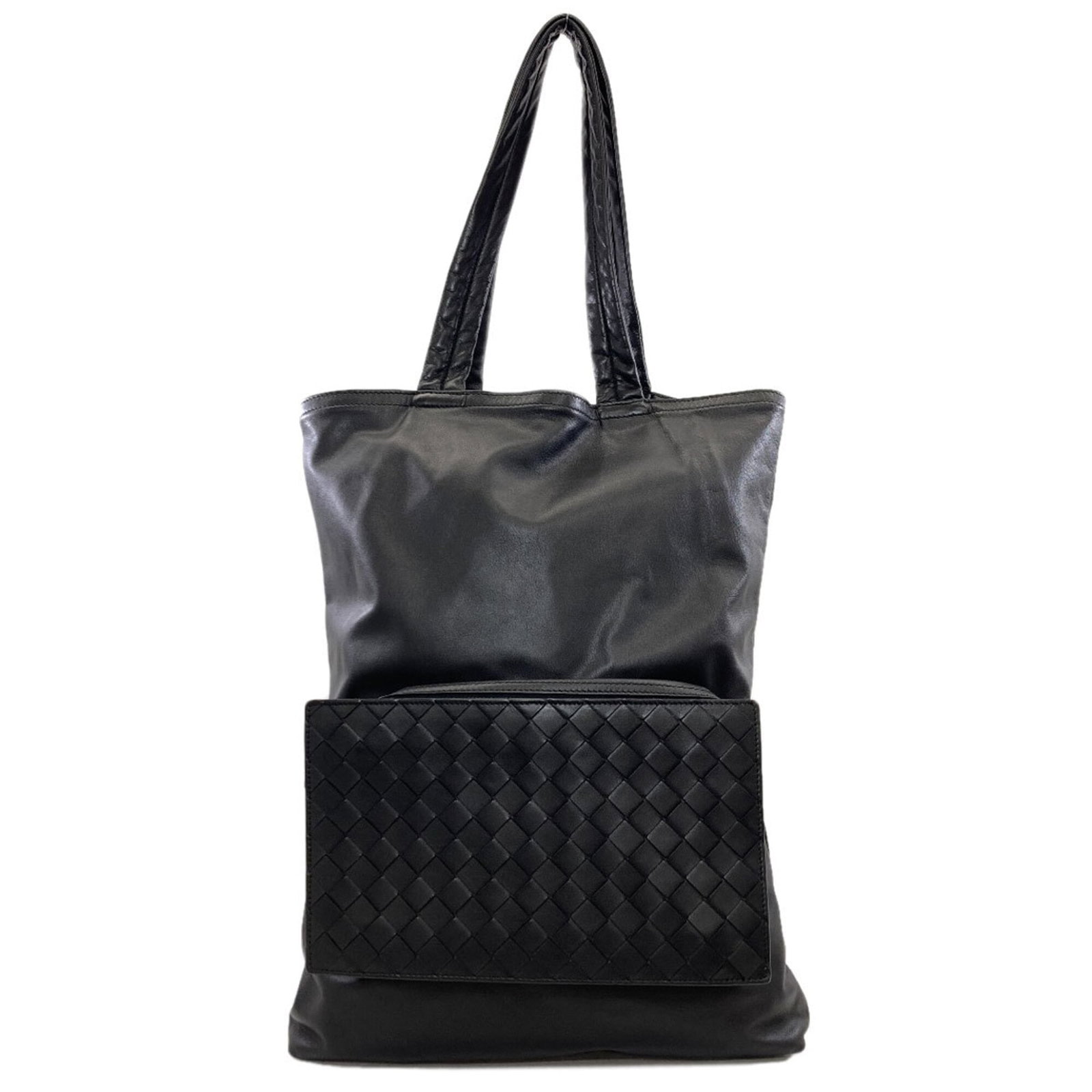 Veneta Bottega Leather Tote Bag: Veneta Bottega Leather Tote Bag Bottega Veneta's Veneta Bottega Leather Tote Bag is a sleek and sophisticated accessory made from high-quality lambskin leather. Its classic design and timeless appeal 
