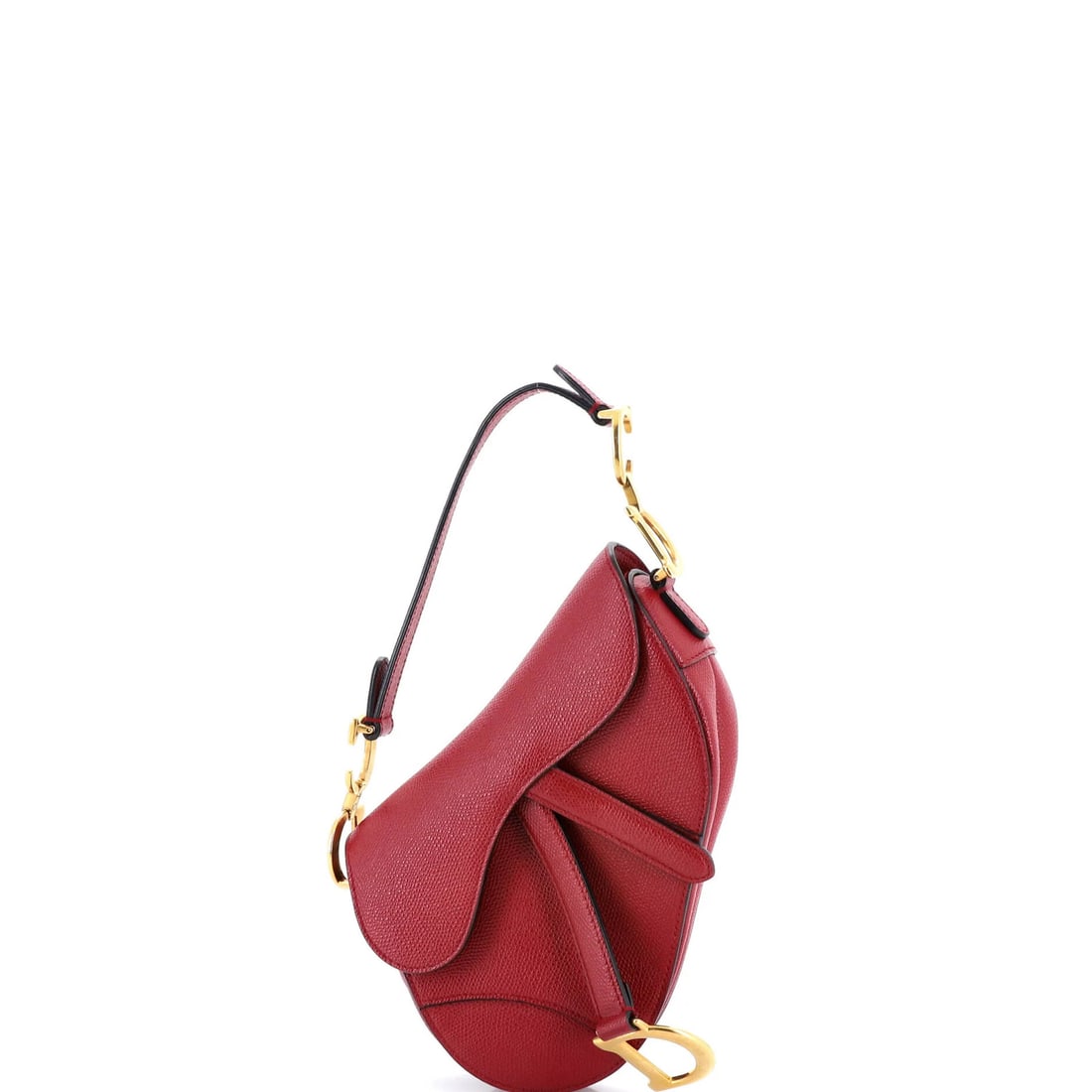 Mini Leather Christian Dior Saddle Handbag: Mini Leather Christian Dior Saddle Handbag Mini Leather Christian Dior Saddle Handbag in Red. This mini leather shoulder bag features a classic saddle style with a bold red exterior and matching suede