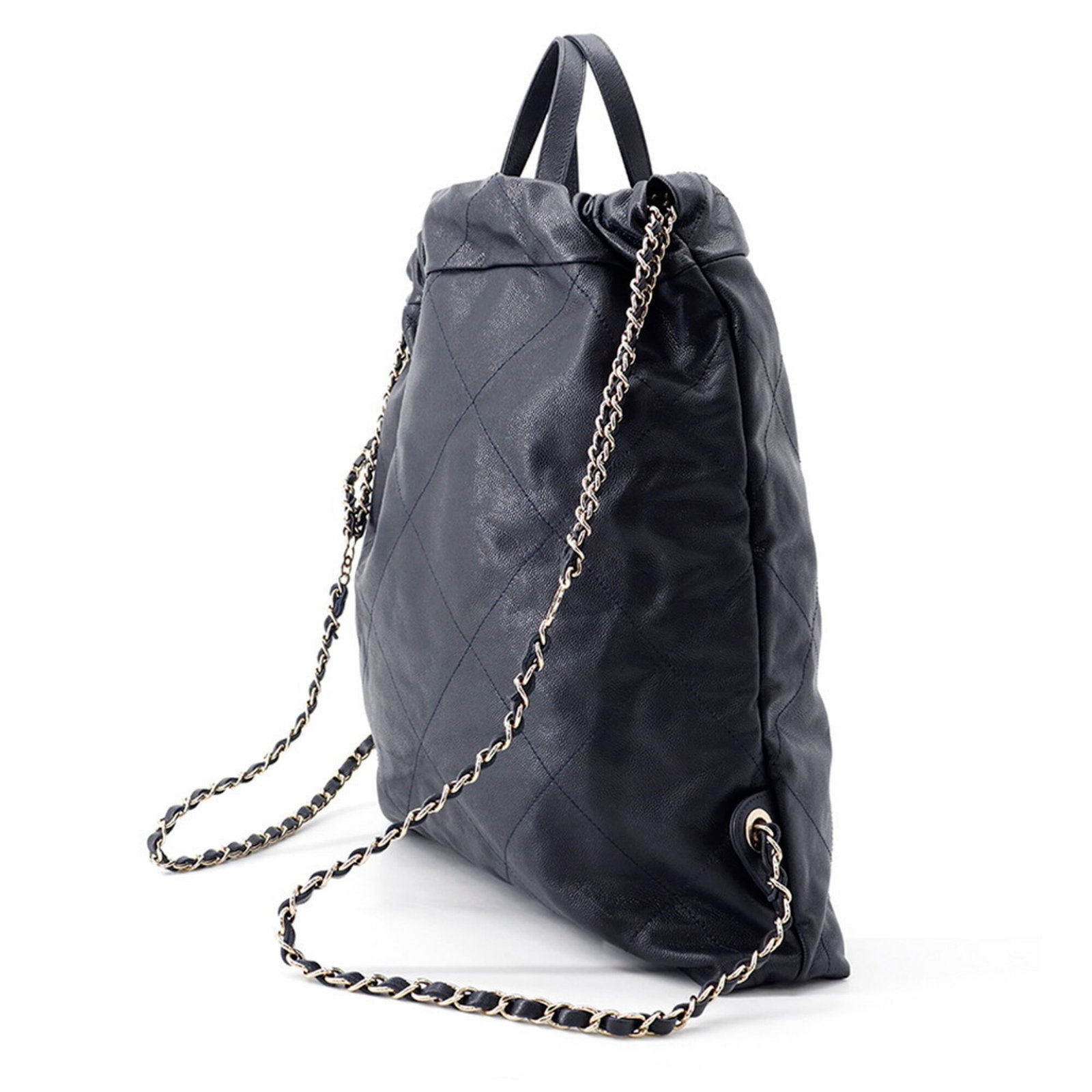 Calfskin Grained Chanel Backpack - 2