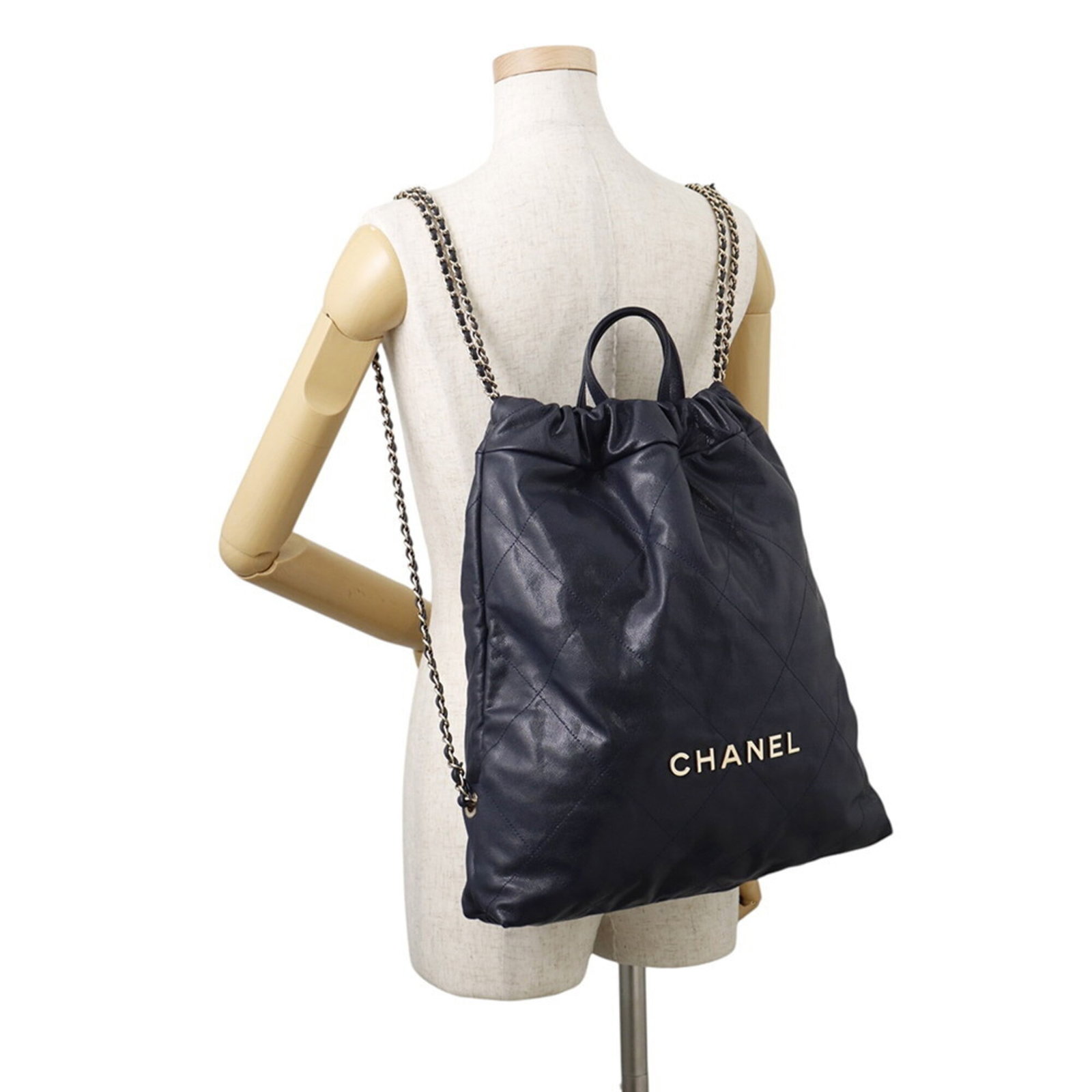 Calfskin Grained Chanel Backpack - 4