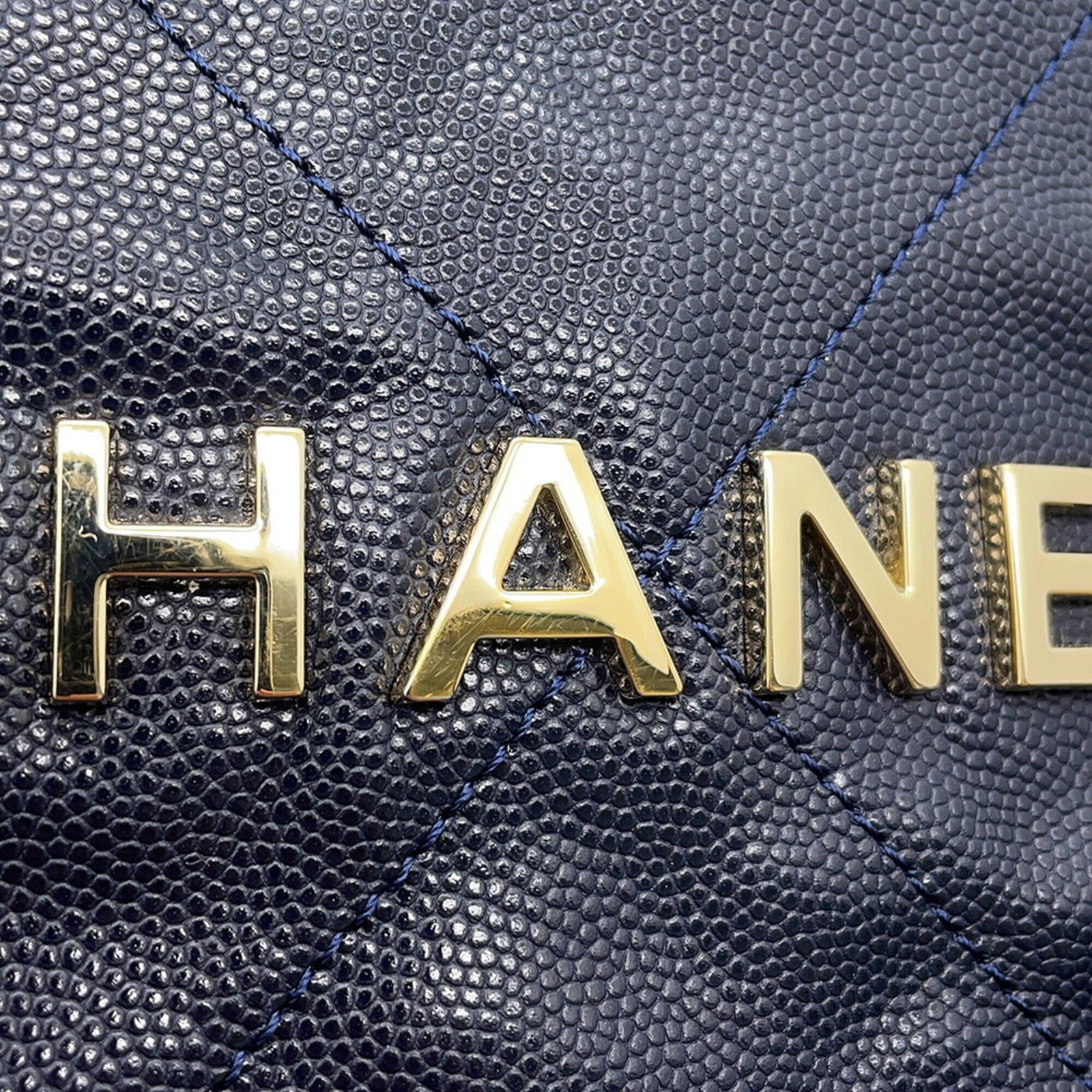 Calfskin Grained Chanel Backpack - 6