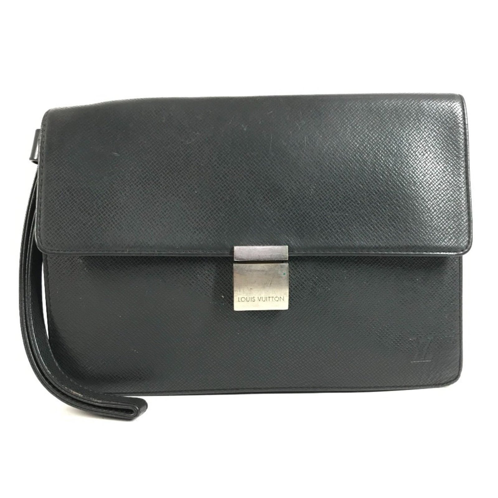 Handbag Clutch Bag Louis Vuitton Pouch Taiga Leather: Handbag Clutch Bag Louis Vuitton Pouch Taiga Leather Taiga leather craftsmanship meets timeless style in this Louis Vuitton clutch bag, featuring the iconic Ardoise and Black color combination.
