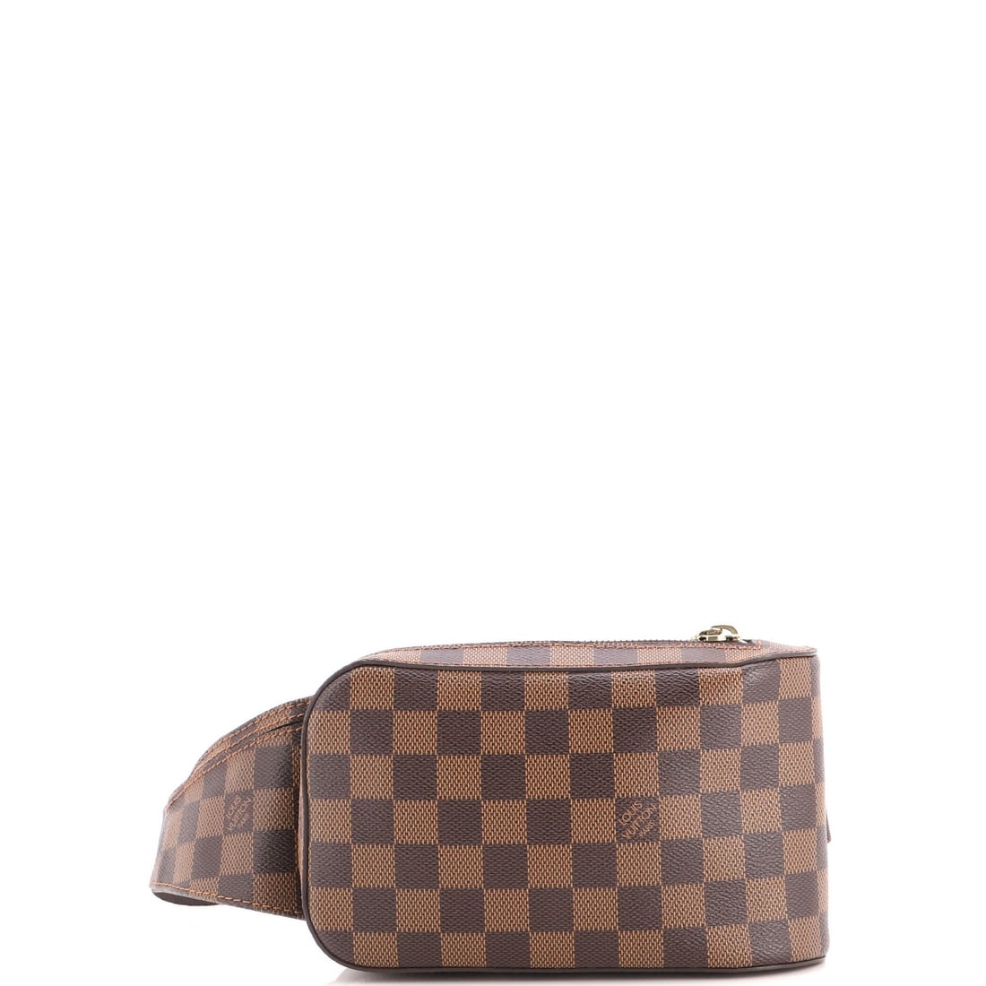 Louis Vuitton Geronimos Waist Bag Damier: Louis Vuitton Geronimos Waist Bag Damier The Louis Vuitton Geronimos Waist Bag Damier is a classic, canvas-coated belt bag with a rich brown exterior and gold hardware. Measuring 5" tall, 7.5" wide, a