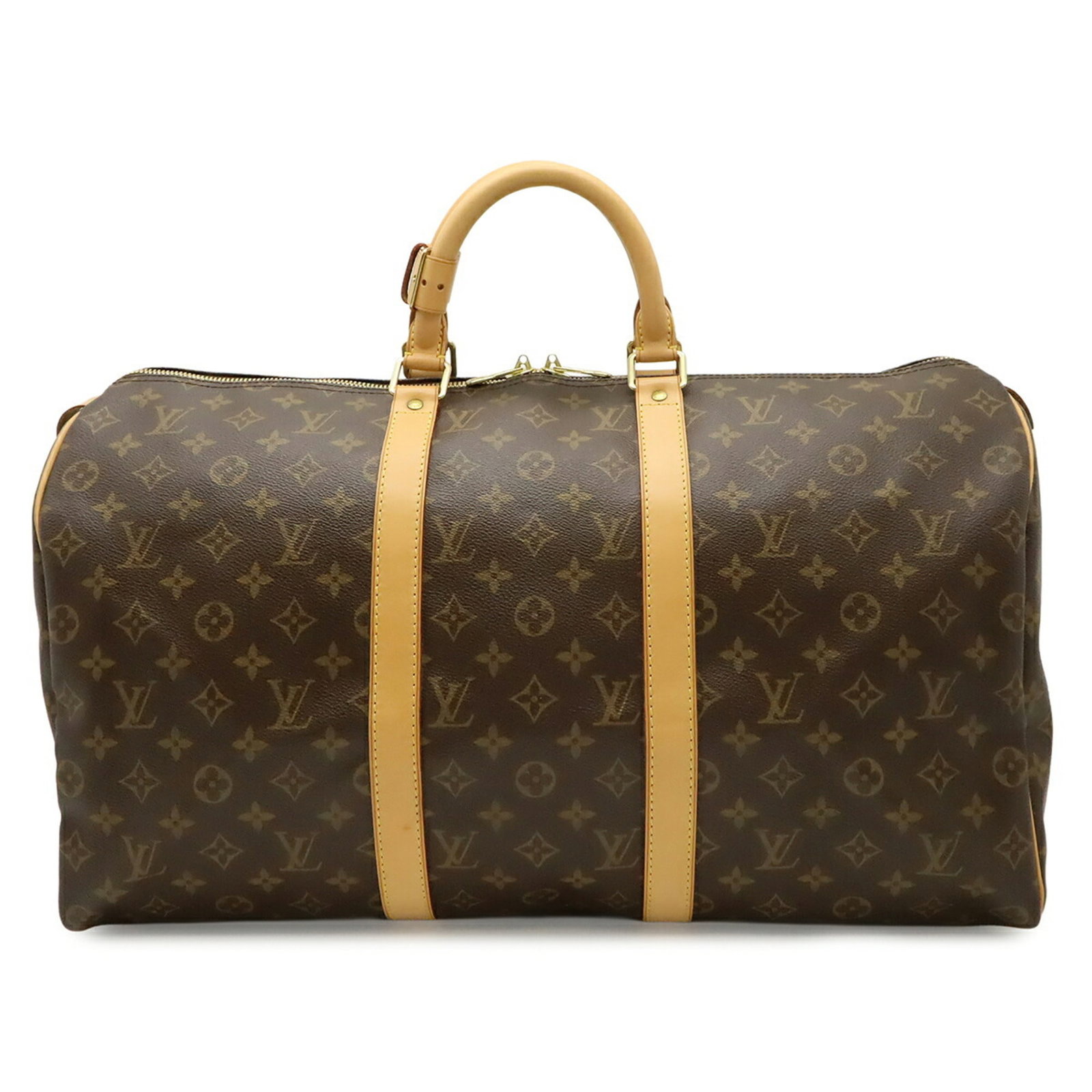 Boston Bag Handbag Canvas Monogram Louis Vuitton: Boston Bag Handbag Canvas Monogram Louis Vuitton Brown canvas Louis Vuitton Boston bag with monogram pattern, measuring 29cm x 50.5cm x 22cm. This classic handbag features the iconic monogram design,
