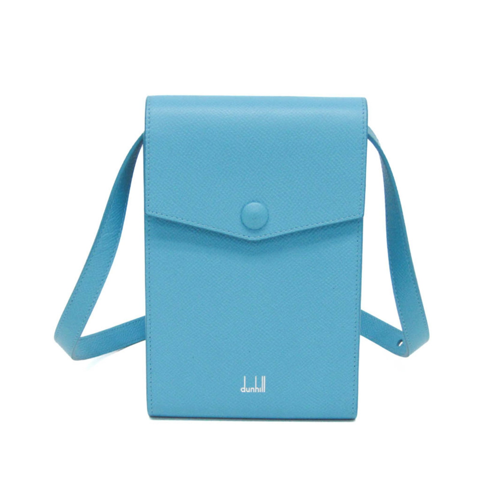 Shoulder Bag Leather Dunhill: Shoulder Bag Leather Dunhill Blue leather shoulder bag from Dunhill with adjustable strap and a total weight of 180g. Made from high-quality leather, this bag features a sleek design with a compact