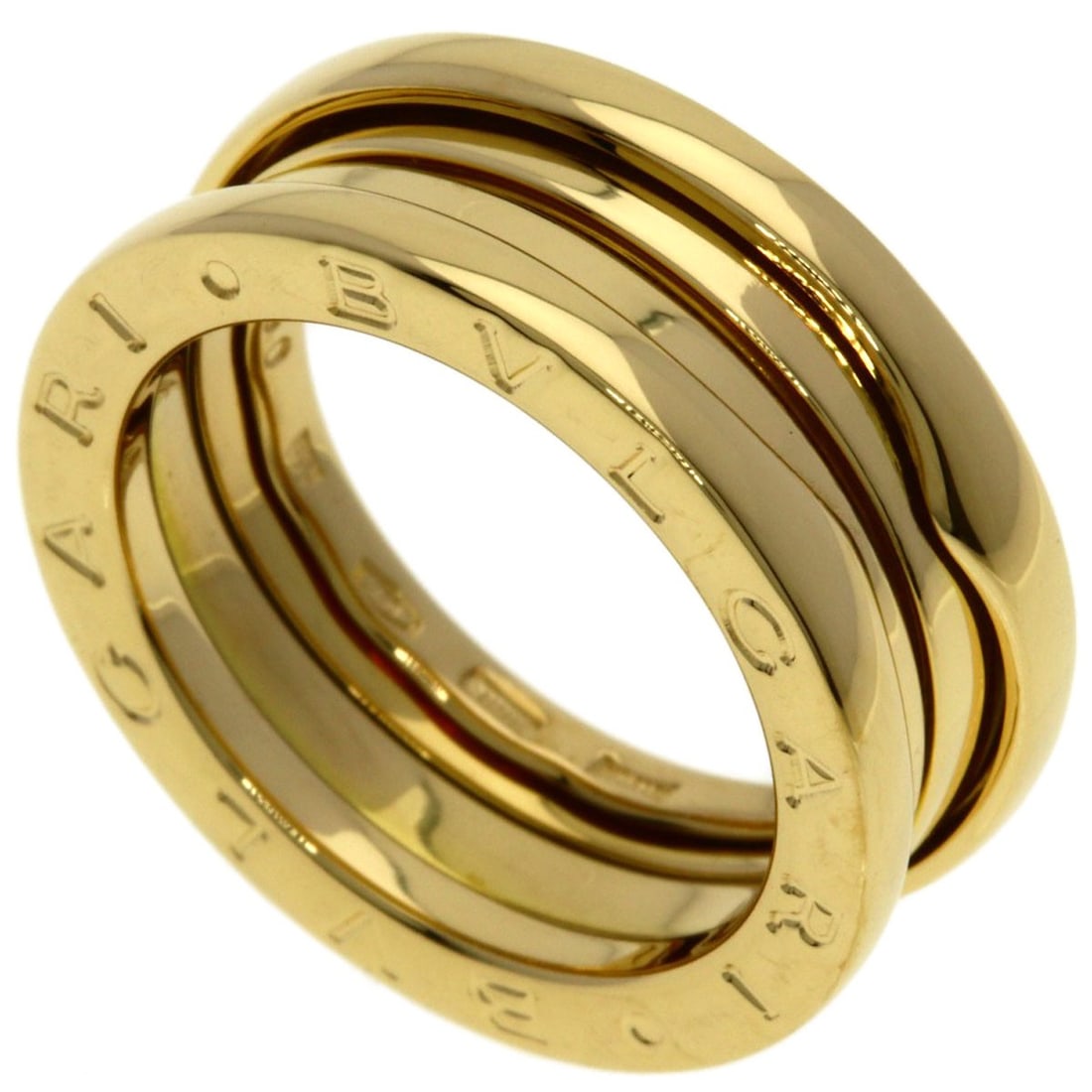 Bvlgari B.Zero1 2 Band #50 Ring K18 Yellow Gold: Bvlgari B.Zero1 2 Band #50 Ring K18 Yellow Gold K18 Yellow Gold BVLGARI B.Zero1 2 Band #50 Ring is a 2-band ring featuring a signature from the artist. Made from K18 Yellow Gold, this ring showcases a
