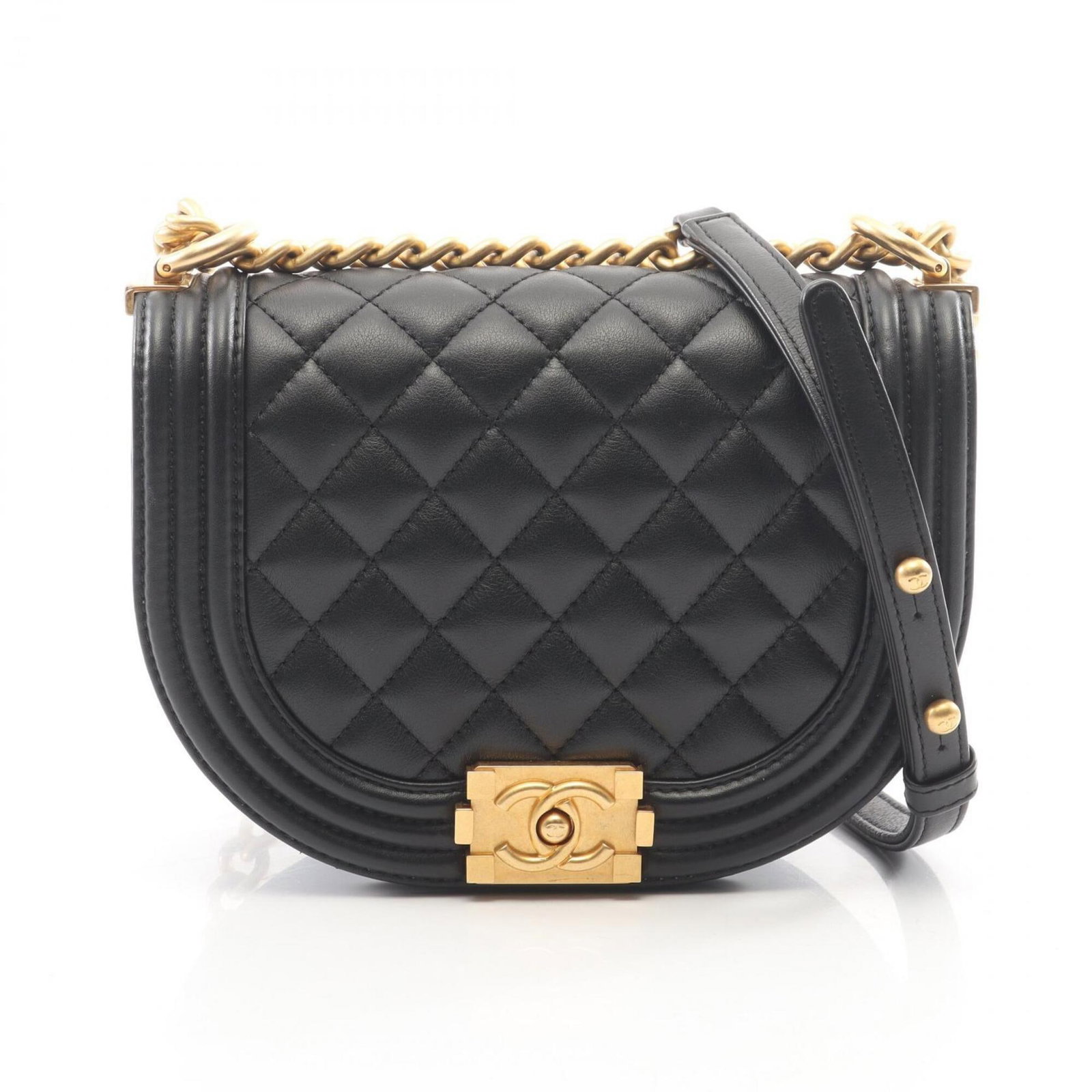 Shoulder Bag Leather Handbag Chanel: Shoulder Bag Leather Handbag Chanel The Chanel MPN AS3350 Shoulder Bag is a sleek and sophisticated black leather handbag featuring gold hardware. Made from lambskin, this luxurious bag boasts a class