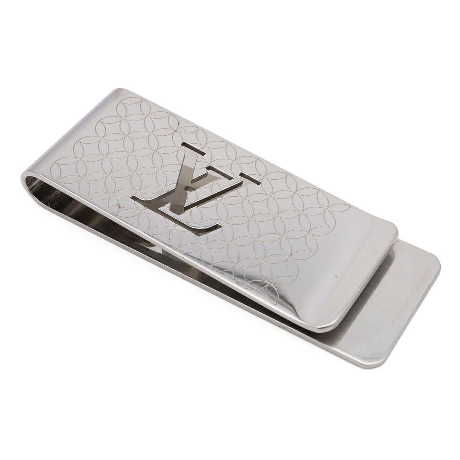 Louis Vuitton Money Clip Stainless Steel: Louis Vuitton Money Clip Stainless Steel The Louis Vuitton Money Clip Stainless Steel is a sleek and modern accessory, featuring a signature stainless steel material and a silver finish. Measuring 2cm