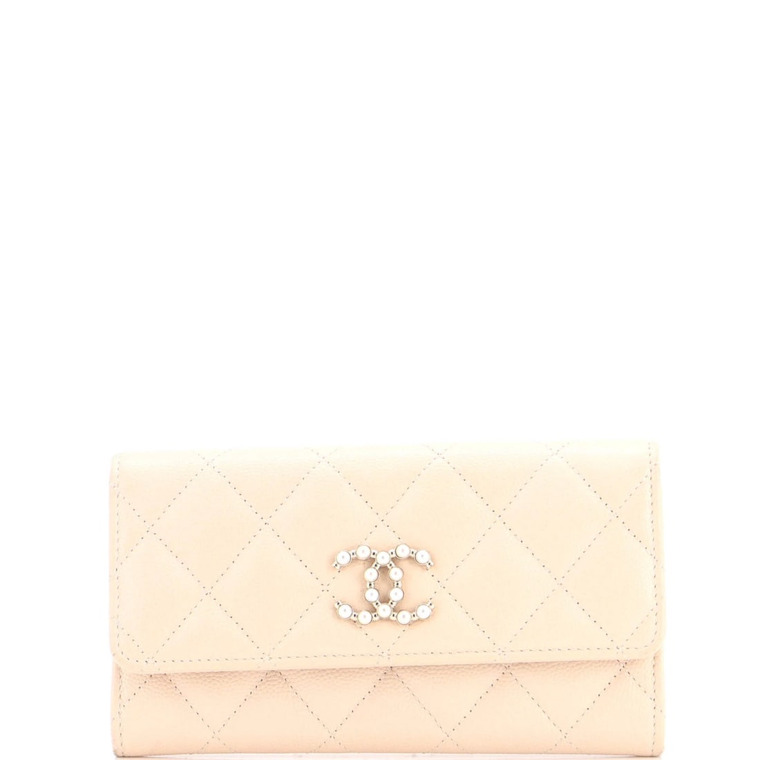 Coco Candy Quilted Chanel Wallet Flap Caviar Long: Coco Candy Quilted Chanel Wallet Flap Caviar Long The Coco Candy Quilted Chanel Wallet Flap Caviar Long is a long, neutral-colored quilted caviar leather wallet with a gold tone flap and interior.