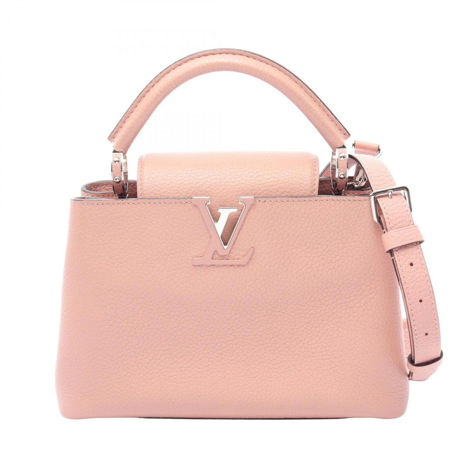 Handbag Leather Louis Vuitton: Handbag Leather Louis Vuitton Magnolia, Pink Magnolia, Pink Louis Vuitton handbag features a classic design with a signature Magnolia monogram pattern in a soft pink hue. Made from high-quality leathe