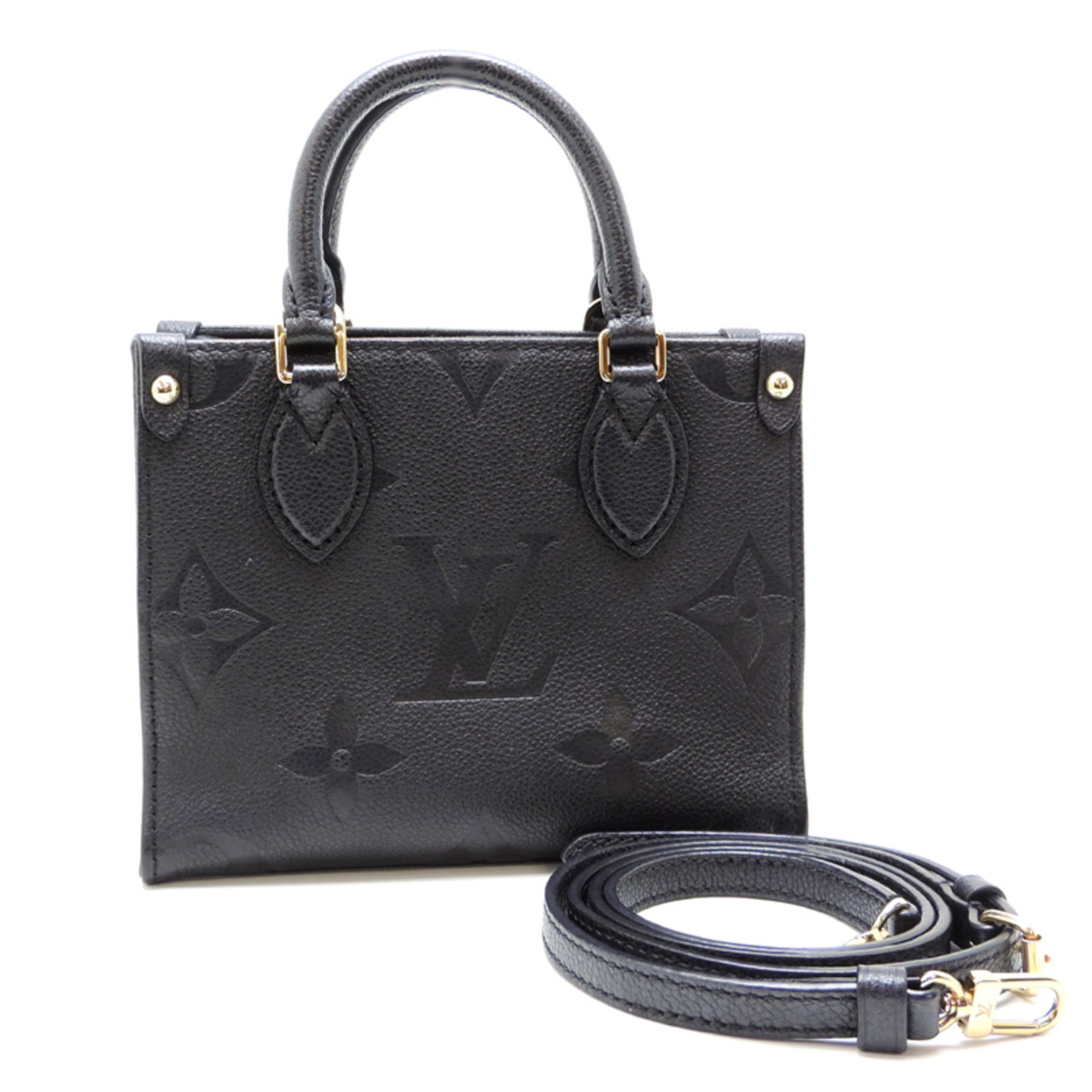 Handbag Louis Vuitton Monogram Empreinte: Handbag Louis Vuitton Monogram Empreinte Monogram Empreinte handbag from Louis Vuitton, crafted with the iconic black Monogram Empreinte pattern, features a sleek and sophisticated design. Made from h