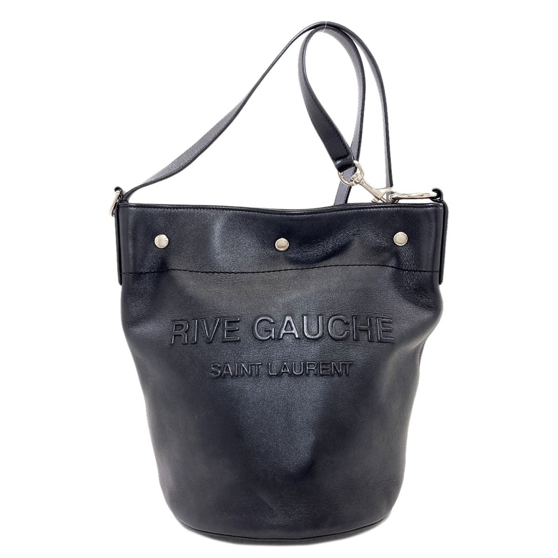 Calf Saint Laurent Bag Logo Shoulder: Calf Saint Laurent Bag Logo Shoulder Calf Saint Laurent Bag Logo Shoulder is made from Calf material and features a black exterior color. This shoulder bag has a distinctive logo on the shoulder,