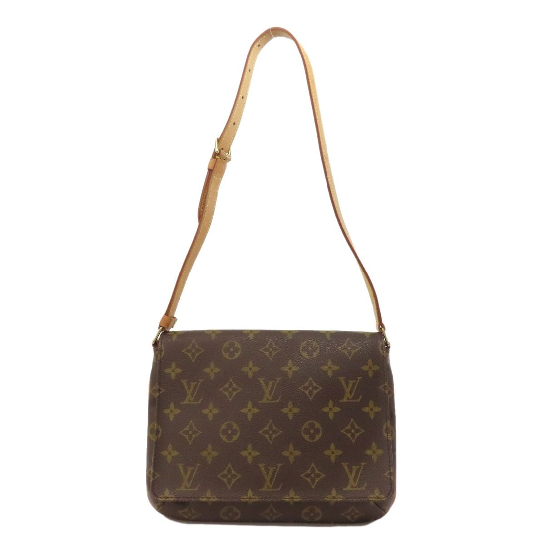 Monogram Canvas Short Bag M51257 Musette Shoulder Tango Louis Vuitton: Monogram Canvas Short Bag M51257 Musette Shoulder Tango Louis Vuitton Monogram canvas exterior adds a touch of classic elegance to this brown shoulder bag from LOUIS VUITTON. The iconic design