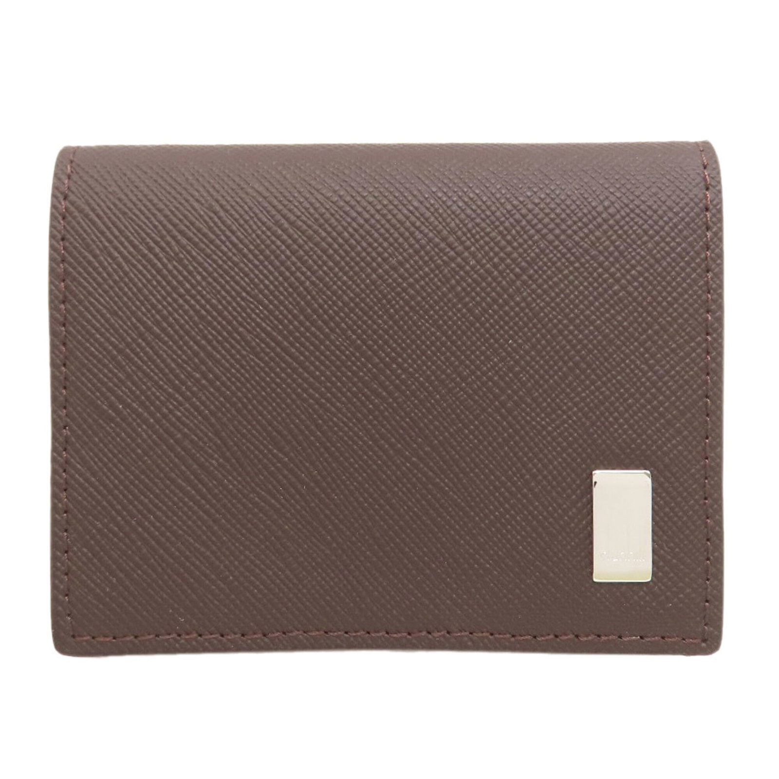 Dunhill Coin Purse/ Coin Case Pvc: Dunhill Coin Purse/ Coin Case Pvc Dark brown Dunhill Coin Purse/ Coin Case made from PVC material, measuring 7.5cm x 9.5cm x 1.5cm. This compact coin case features a sleek design and a convenient