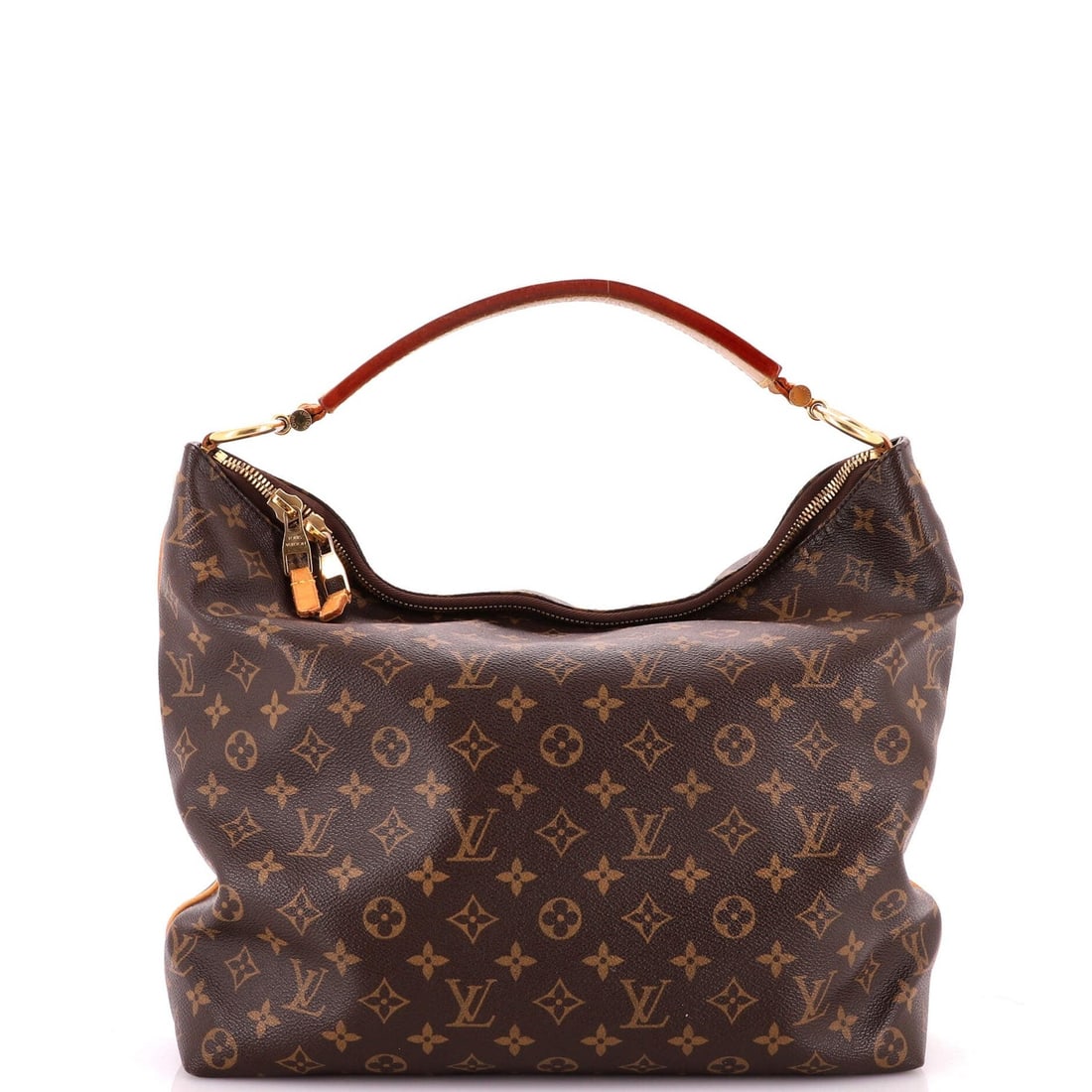 Vuitton Louis Monogram Canvas Sully Handbag MM: Vuitton Louis Monogram Canvas Sully Handbag MM The Vuitton Louis Monogram Canvas Sully Handbag MM boasts a classic design with a timeless brown canvas exterior, adorned with the iconic monogram