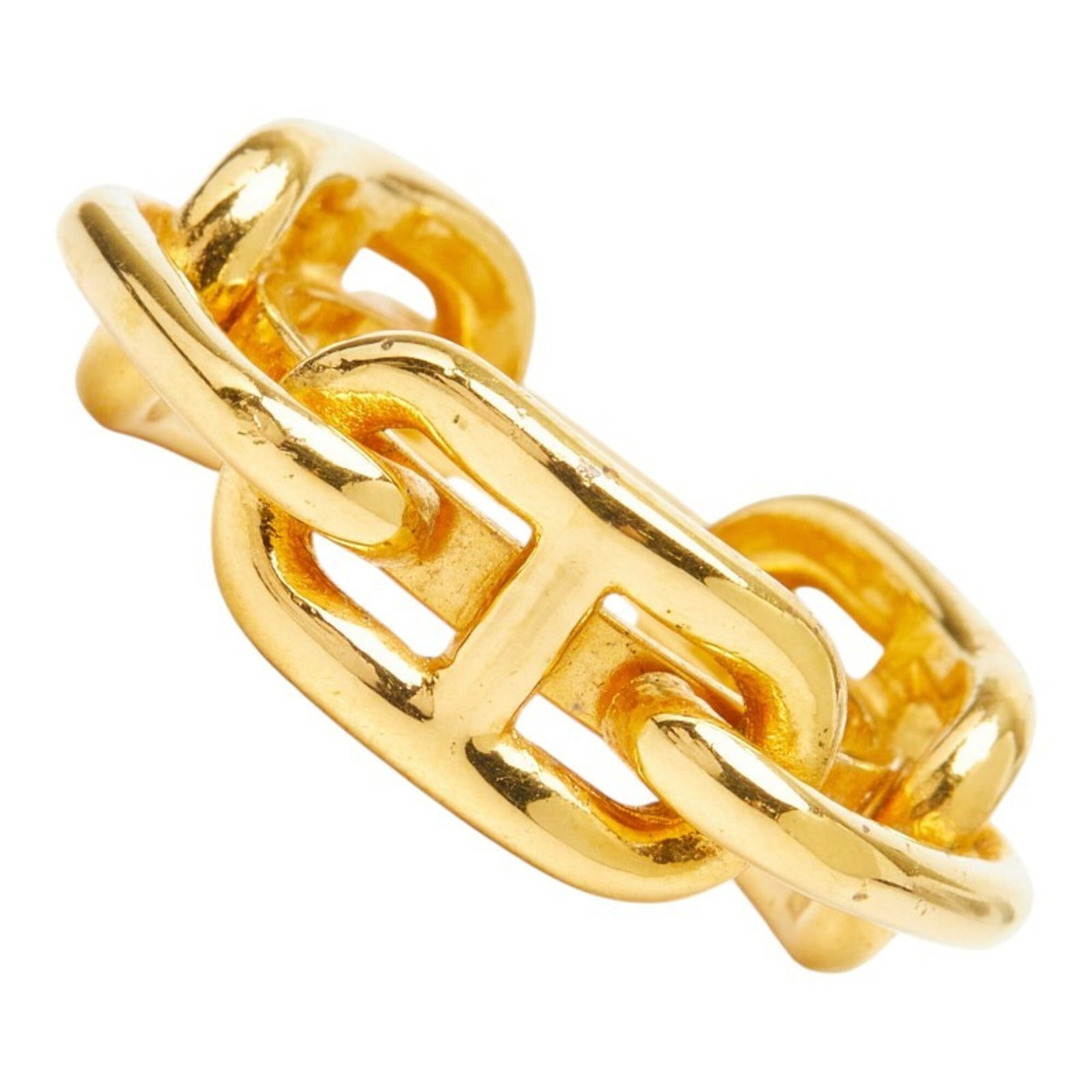 Hermes Chaine D'Ancre Scarf Ring Gold Plated Women'S: Hermes Chaine D'Ancre Scarf Ring Gold Plated Women'S Item Specifics: Brand: Hermes Gender: Women Color: Gold Product Disclaimer: Items may exhibit light wear, such as minor scratches or slight tarnish