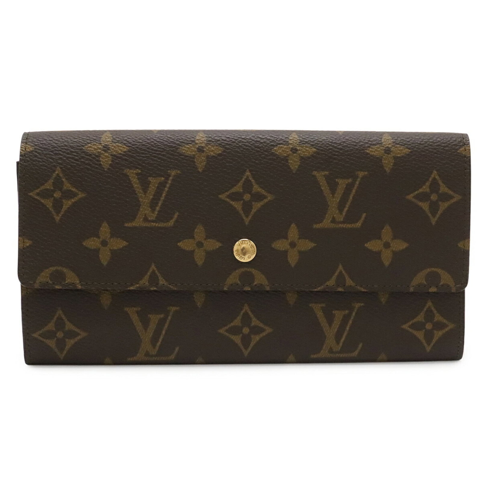 Louis Vuitton Long Wallet (Bi-Fold) Monogram: Louis Vuitton Long Wallet (Bi-Fold) Monogram The Louis Vuitton Long Wallet (Bi-Fold) Monogram boasts a classic design with a timeless Monogram pattern in rich brown. Measuring 10.5cm x 19cm, this