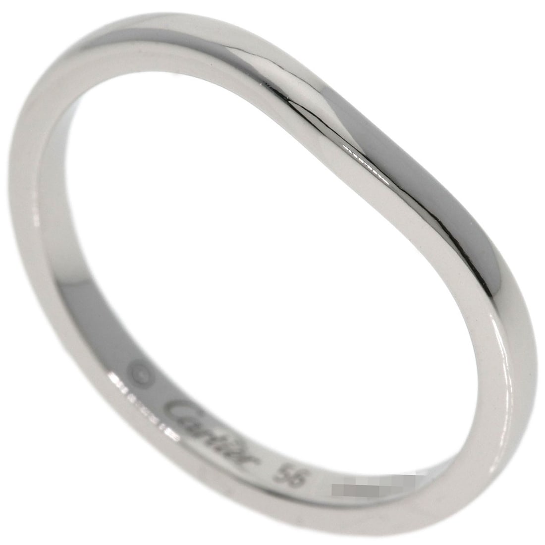 Cartier Ballerina Curve #56 Ring Platinum Pt950: Cartier Ballerina Curve #56 Ring Platinum Pt950 Cartier's Ballerina Curve #56 Ring is a sleek and sophisticated platinum piece, featuring a silver metal exterior and a ring size of 7.75(US). This