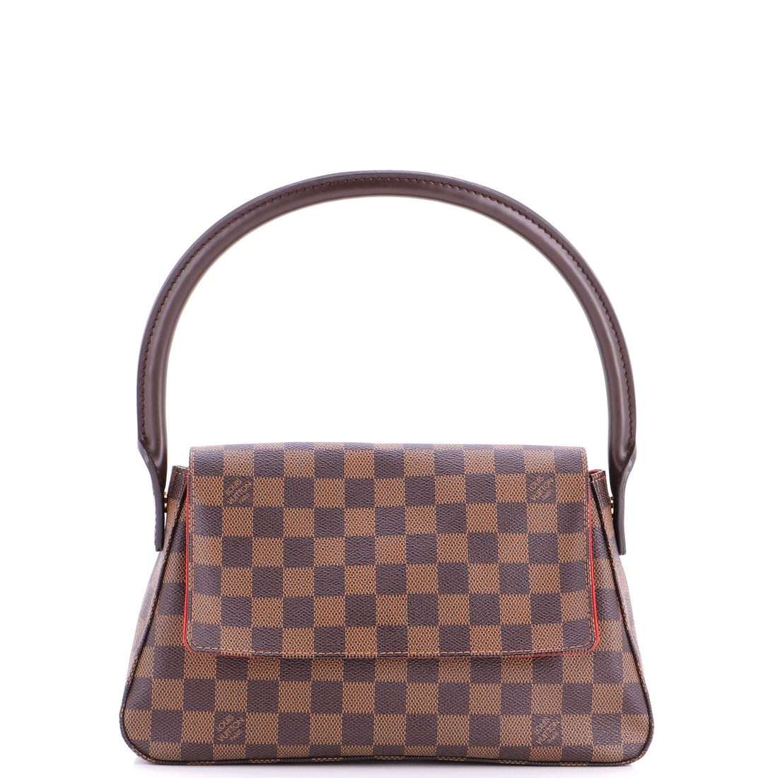 Vuitton Louis Handbag Damier Mini: Vuitton Louis Handbag Damier Mini The Louis Vuitton Louis Handbag Damier Mini is a stylish and compact accessory, featuring a classic Damier canvas pattern in brown and a gold-toned handle. Measuring