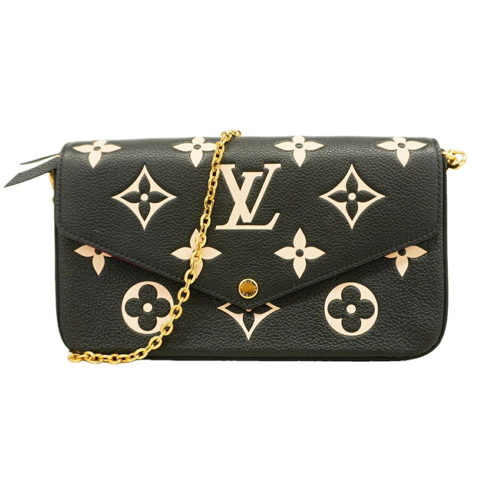 Louis Vuitton Chain Shoulder Wallet: Louis Vuitton Chain Shoulder Wallet Chain shoulder wallet with classic Louis Vuitton design, featuring a sturdy chain strap and spacious interior. Made from high-quality materials, this wallet