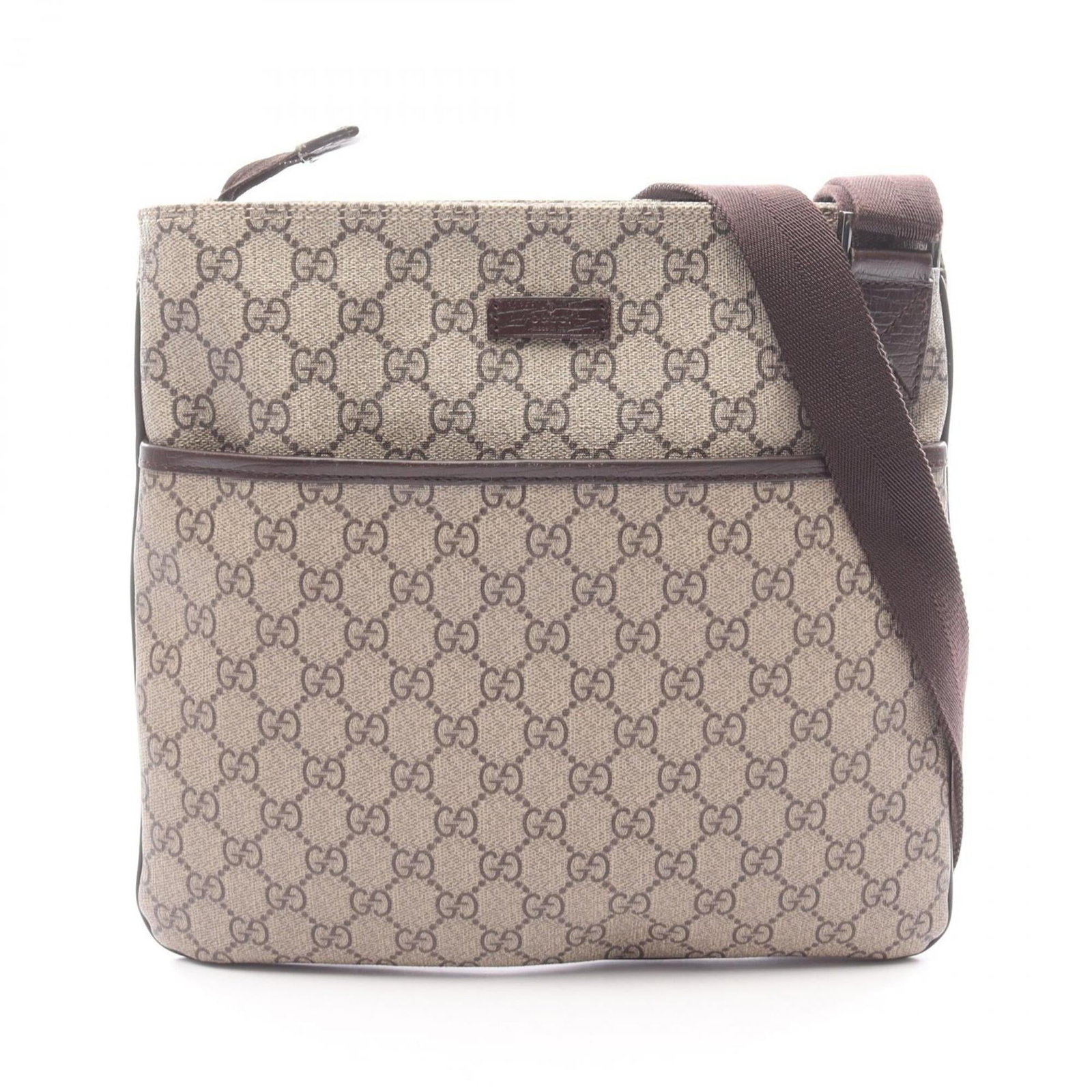 Gucci Supreme Leather Handbag Shoulder Bag: Gucci Supreme Leather Handbag Shoulder Bag GG Supreme Leather Handbag Shoulder Bag in Beige and Brown, featuring iconic Gucci design. This stylish shoulder bag boasts a classic design with a timeless