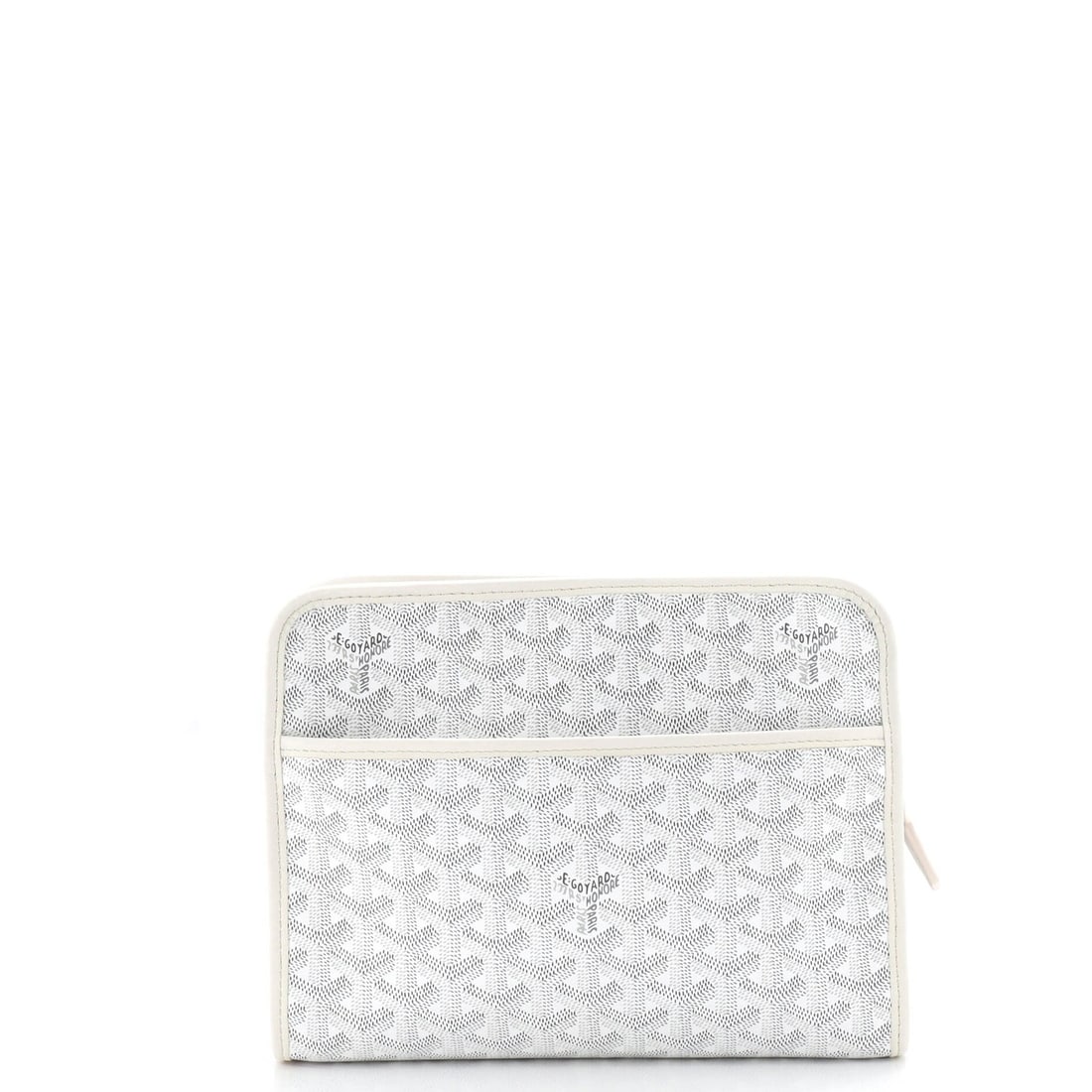Jouvence Toiletry Pouch Goyard Coated Canvas: Jouvence Toiletry Pouch Goyard Coated Canvas Gray Goyard Coated Canvas Jouvence Toiletry Pouch with minor creases on the exterior and light odor and minor scuffs on the interior. The interior