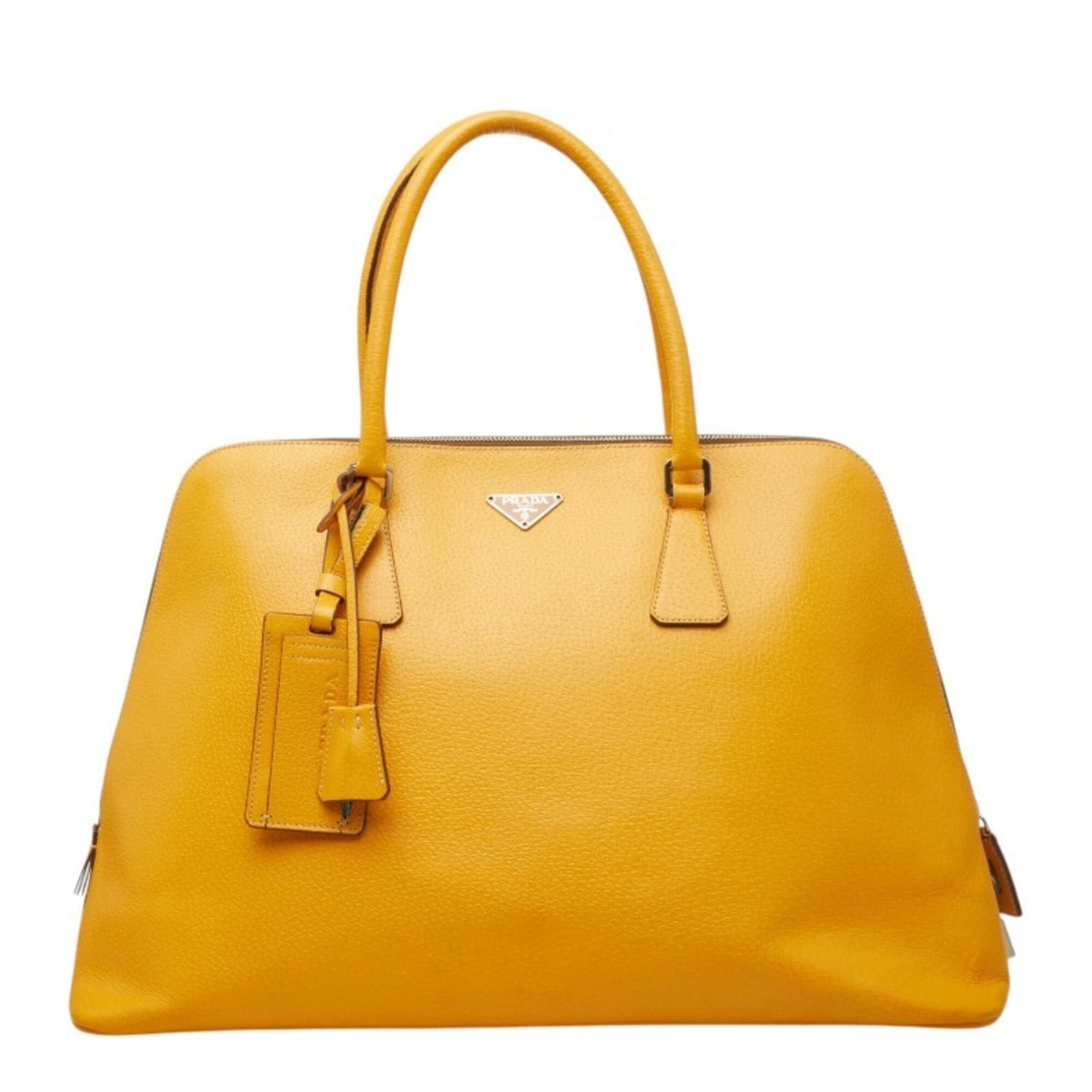 Boston Handbag Leather Prada: Boston Handbag Leather Prada The Prada Boston Handbag is a stylish and functional leather handbag with a yellow color, measuring 28cm x 45cm x 17.5cm. This classic design features high-quality