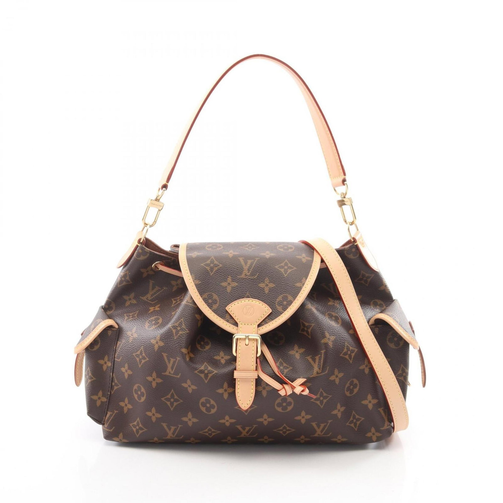Louis Vuitton Monogram Handbag: Louis Vuitton Monogram Handbag The Louis Vuitton Monogram Handbag is a timeless piece featuring the iconic monogram pattern in rich brown. Measuring 23cm x 32cm x 11.5cm, this handbag exudes classic e