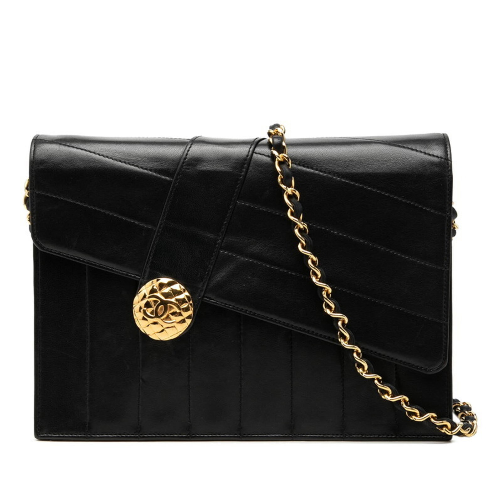Shoulder Bag Leather Chanel: Shoulder Bag Leather Chanel The Chanel Shoulder Bag is a timeless piece made from high-quality lambskin leather. Its sleek design and classic black color make it a versatile accessory for everyday