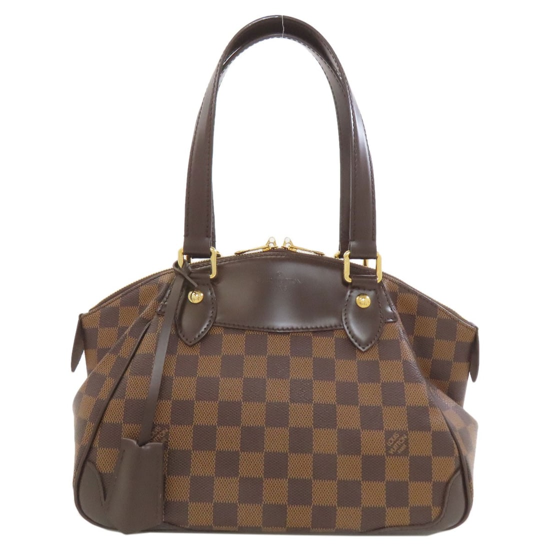 Damier Canvas Handbag Verona Pm Louis Vuitton: Damier Canvas Handbag Verona Pm Louis Vuitton Damier canvas handbags have become a classic style for Louis Vuitton. This Verona PM handbag features a timeless design in brown Damier canvas, a