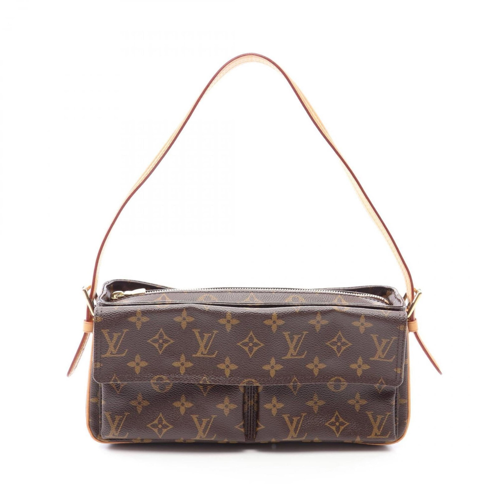 Shoulder Bag Handbag Leather Coated Monogram Louis Vuitton: Shoulder Bag Handbag Leather Coated Monogram Louis Vuitton The Louis Vuitton MPN M51164 Shoulder Bag features a rich brown leather exterior with iconic monogram patterns, coated canvas accents, and a