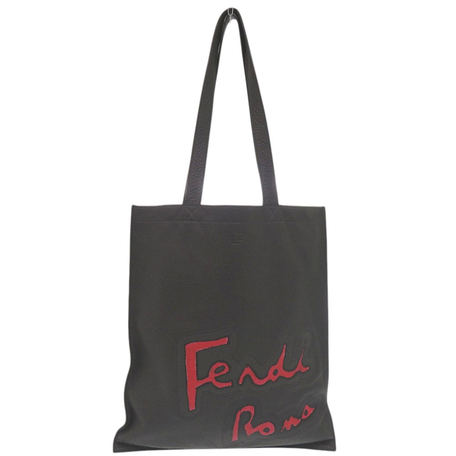 Shoulder Bag Leather: Shoulder Bag Leather Gray and red leather shoulder bag from Fendi, made in Italy. The bag features a classic design with a signature touch. This stylish shoulder bag is made from high-quality