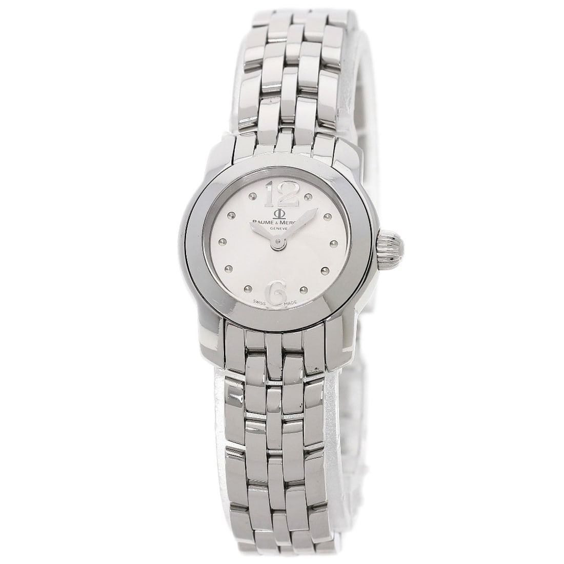 Baume & Mercier Kay Platn Watches Stainless Steel/ Stainless Steel: Baume & Mercier Kay Platn Watches Stainless Steel/ Stainless Steel Stainless steel case and bezel add a sleek, modern touch to this Baume & Mercier Kay Platn watch, featuring an analog display and qua