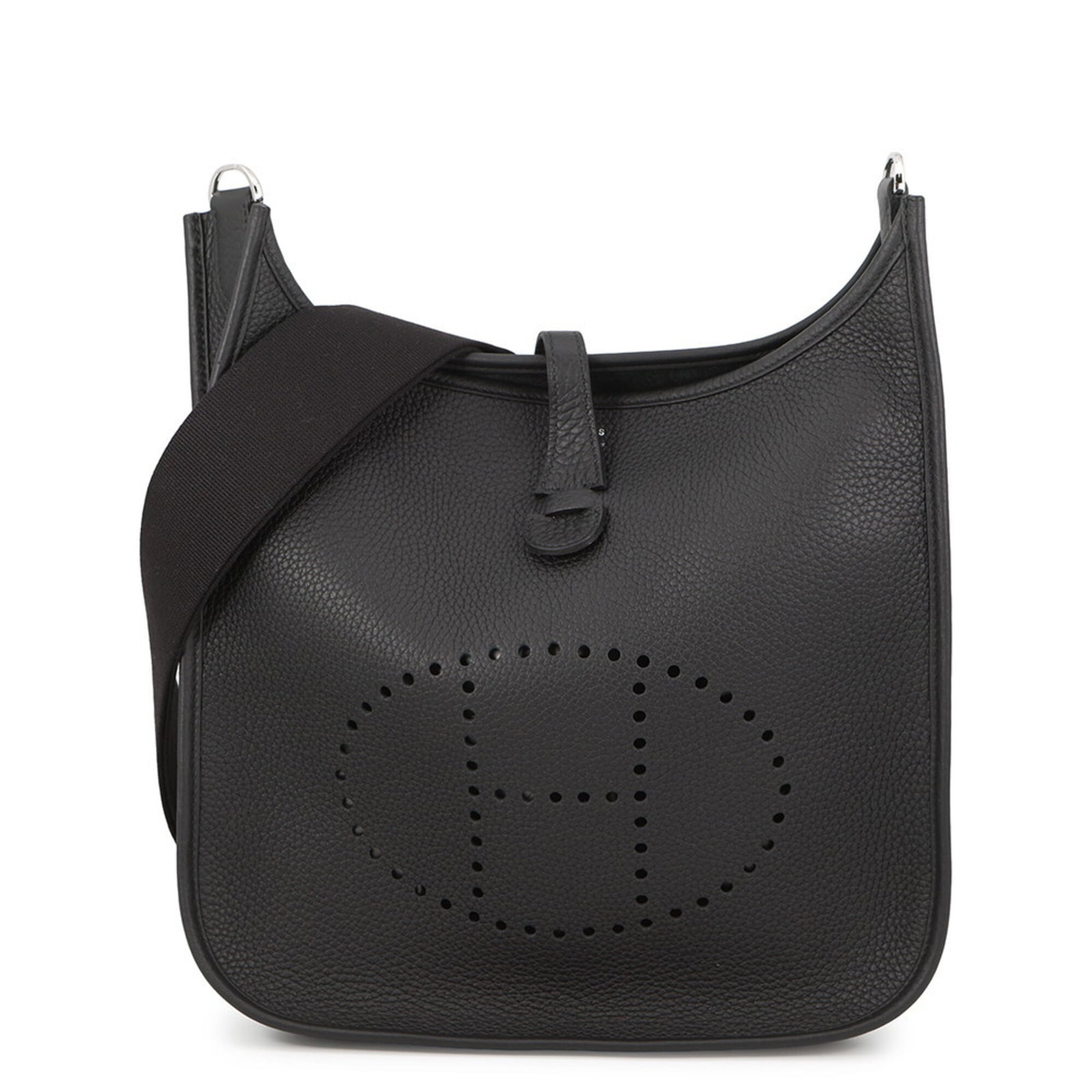 Hermes Shoulder Bag Taurillon Clemence Leather: Hermes Shoulder Bag Taurillon Clemence Leather Taurillon Clemence leather, a signature Herm?s material, adorns this sleek and sophisticated shoulder bag. Measuring 29cm x 29cm x 8cm, it boasts a