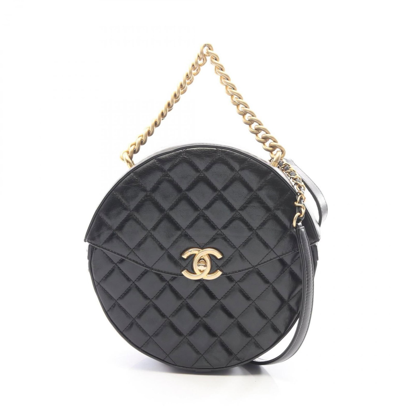 Shoulder Bag Leather Handbag Chanel: Shoulder Bag Leather Handbag Chanel Black leather shoulder bag from Chanel, measuring 22cm x 22cm x 7.5cm. This classic design showcases the timeless elegance of Chanel's signature style. Made from hi