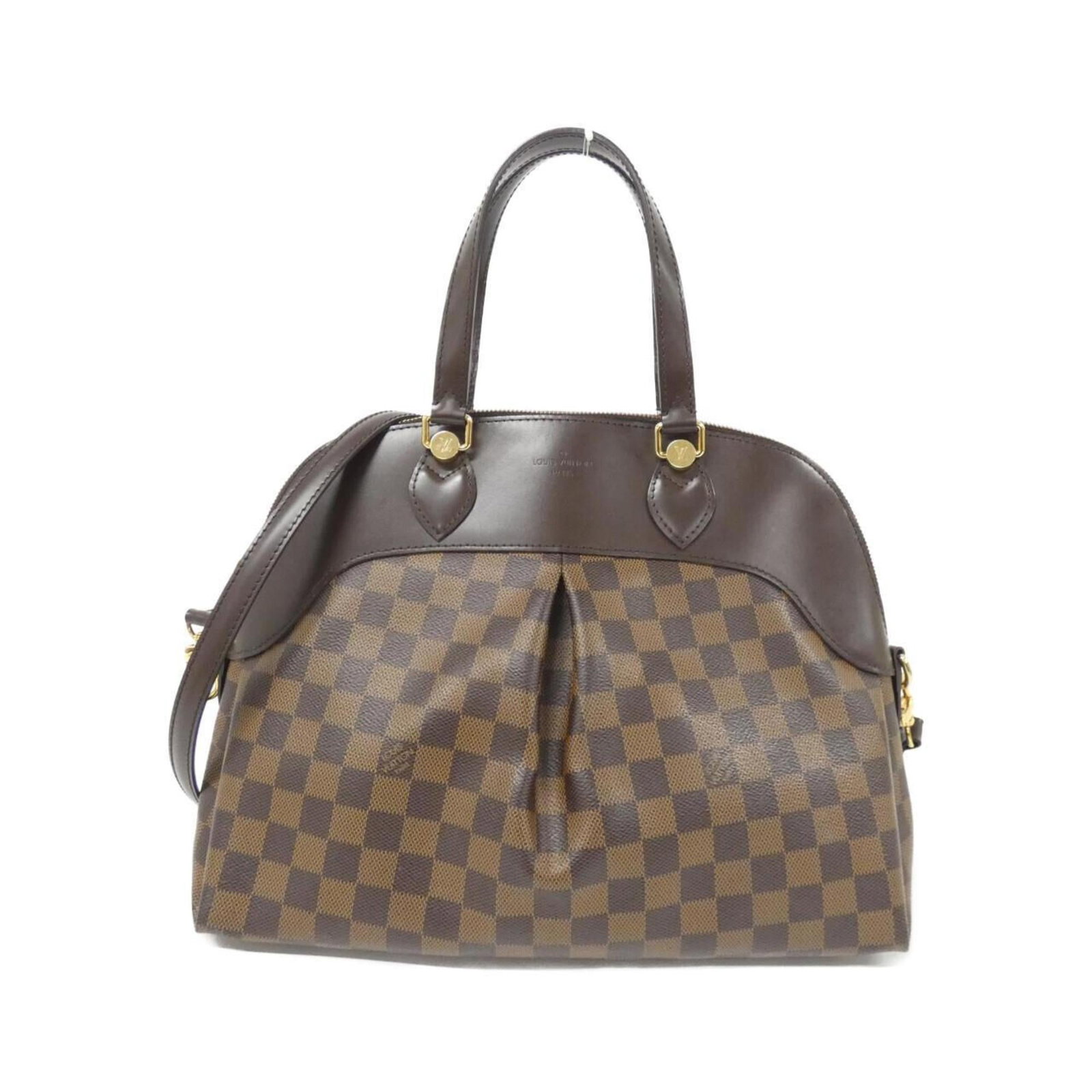 Louis Vuitton Handbag Coated Canvas: Louis Vuitton Handbag Coated Canvas Coated canvas construction provides a durable and stylish finish, while the Ebene color adds a touch of sophistication to this Louis Vuitton handbag. The gold