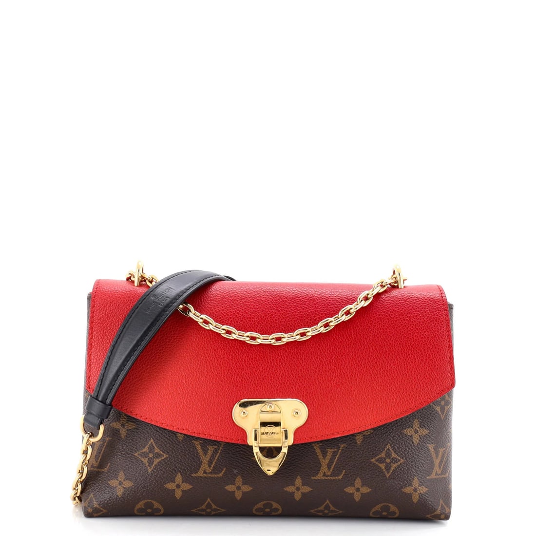 Louis Vuitton Saint Placide Handbag Monogram Canvas and Leather: Louis Vuitton Saint Placide Handbag Monogram Canvas and Leather Brown Louis Vuitton Saint Placide Handbag with Monogram Canvas and Leather exterior, featuring a classic shoulder bag design. The bag me