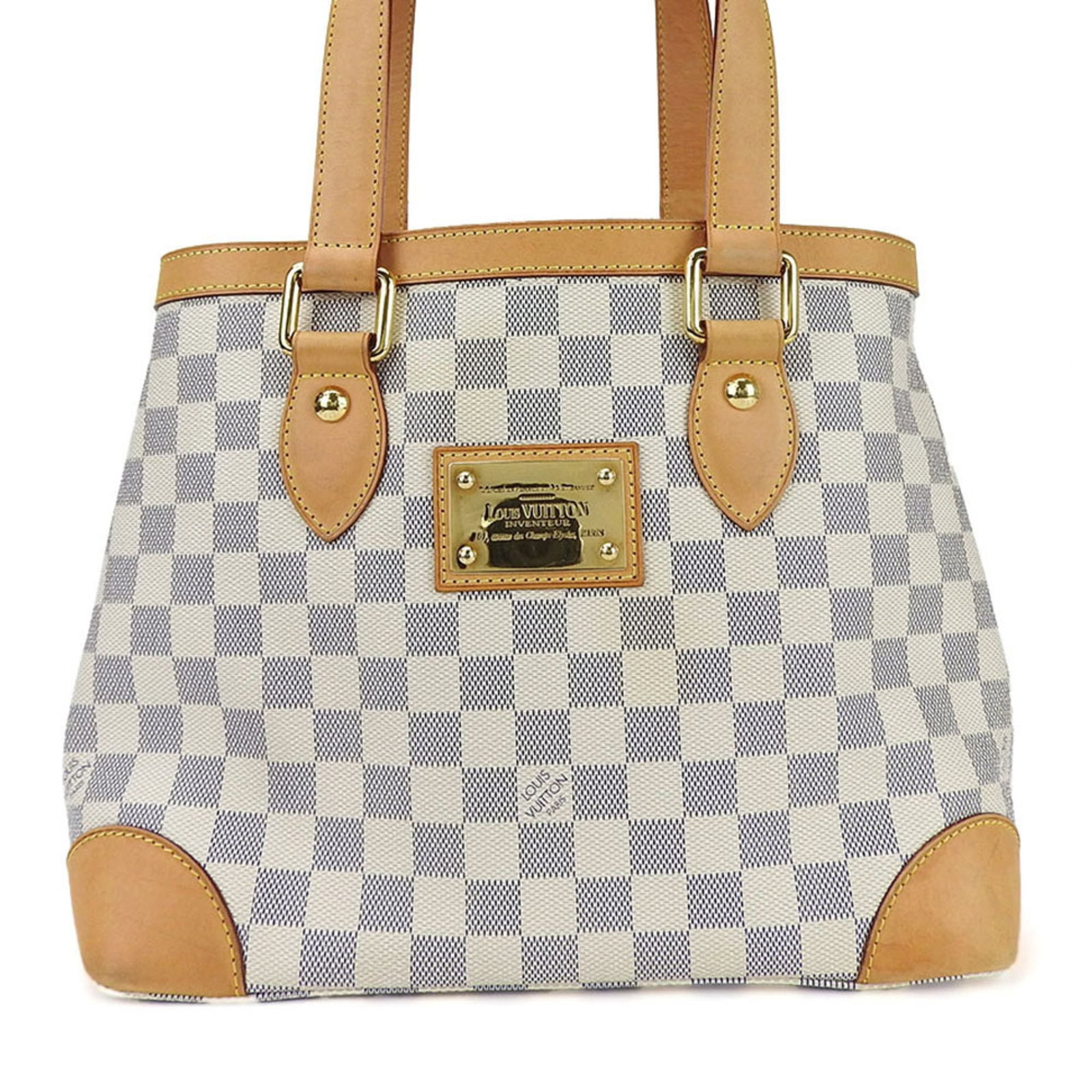 Damier Azur Tote Louis Vuitton: Damier Azur Tote Louis Vuitton Damier Azur Tote in excellent condition, featuring the iconic Damier Azur pattern and a classic tote design. This Louis Vuitton N51207 tote measures 24cm x 28.5cm x