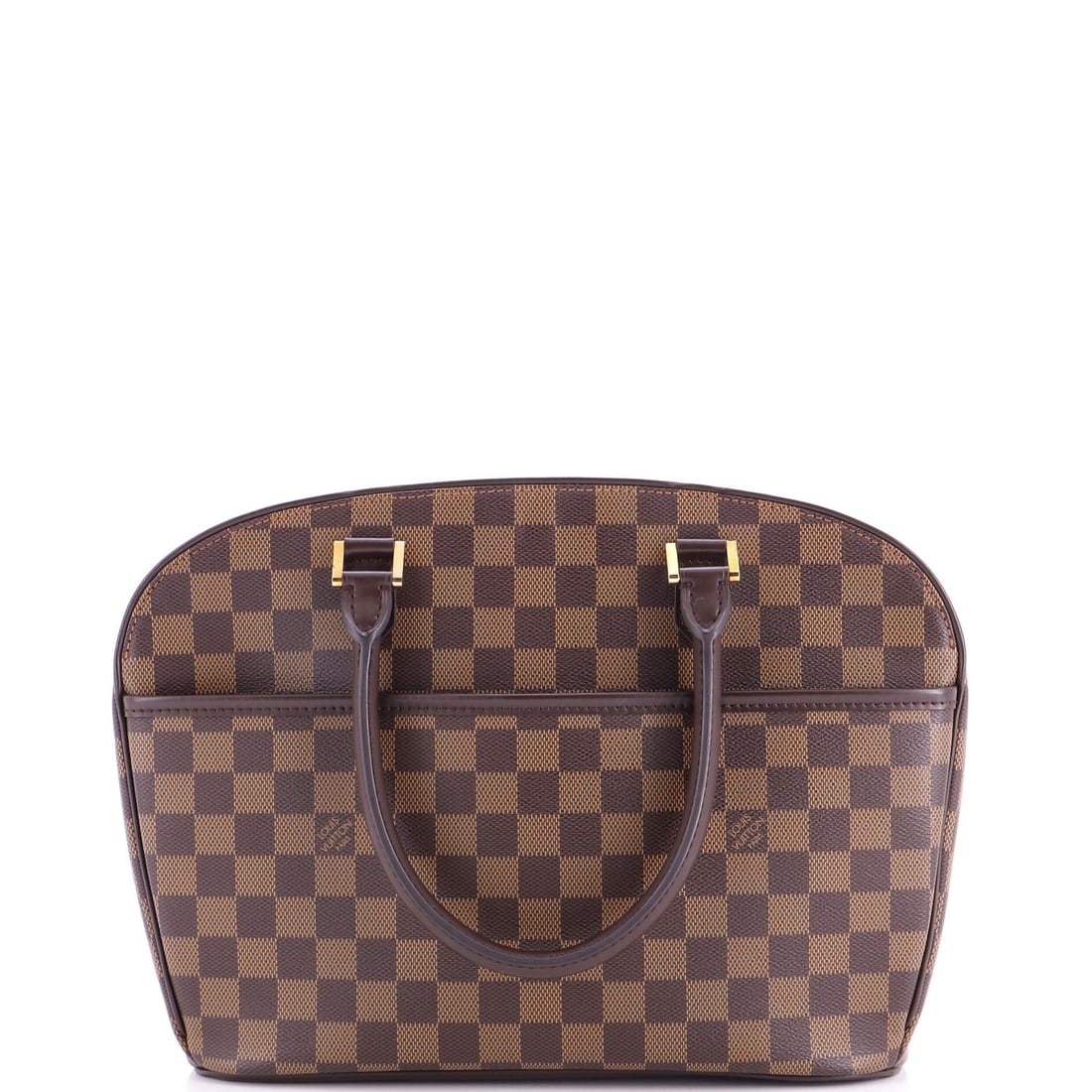 Vuitton Louis Sarria Handbag Horizontal Damier: Vuitton Louis Sarria Handbag Horizontal Damier Brown Louis Vuitton Sarria Handbag with Horizontal Damier Canvas Coated Leather Exterior. Measures 9.5" tall, 11.5" wide, and 4" deep, with a 5.5" drop
