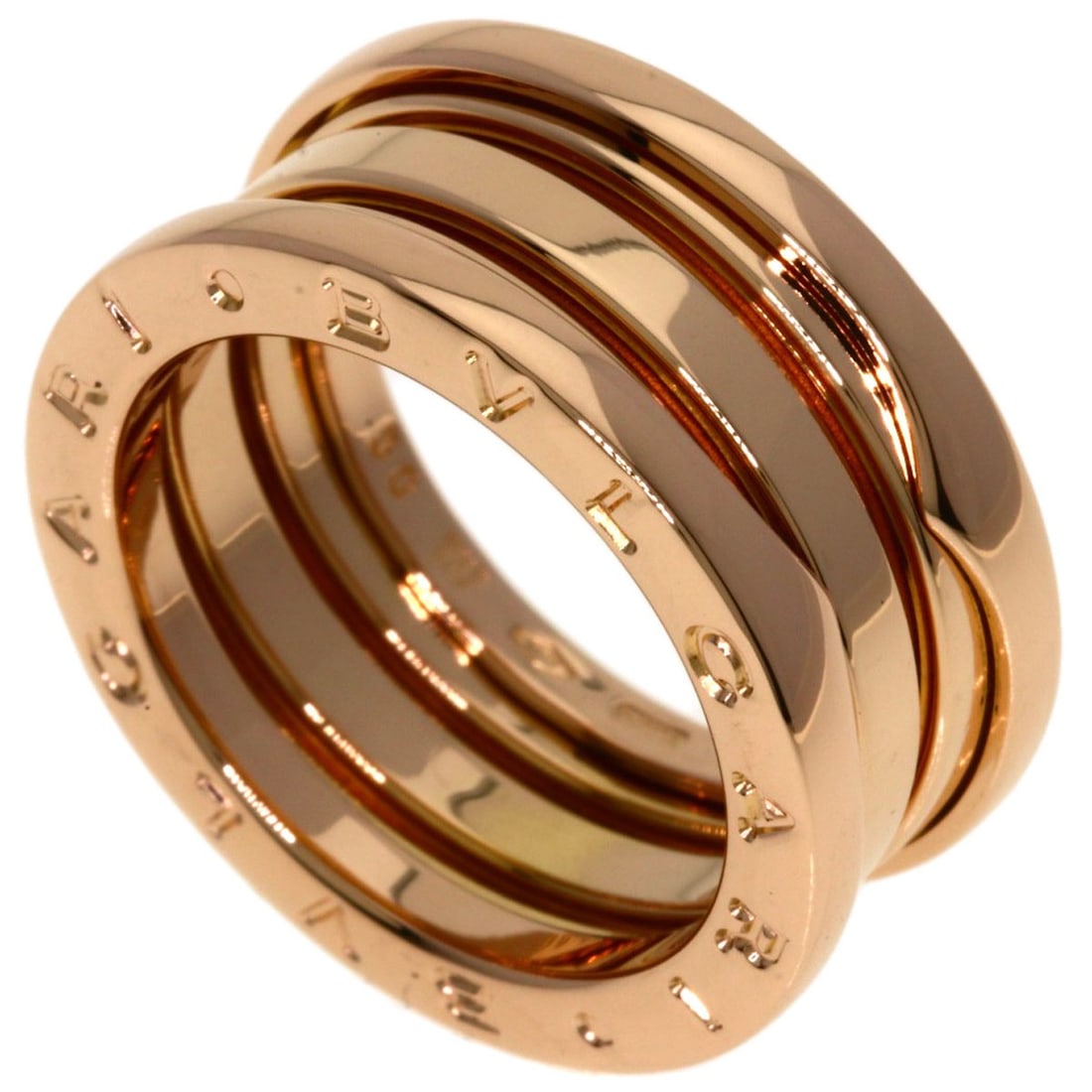 Bvlgari B.Zero1 2 Band #50 Ring K18 Pink Gold: Bvlgari B.Zero1 2 Band #50 Ring K18 Pink Gold BVLGARI B.Zero1 2 Band #50 Ring K18 Pink Gold - A sleek and sophisticated ring featuring K18 pink gold, this piece showcases the brand's signature style w