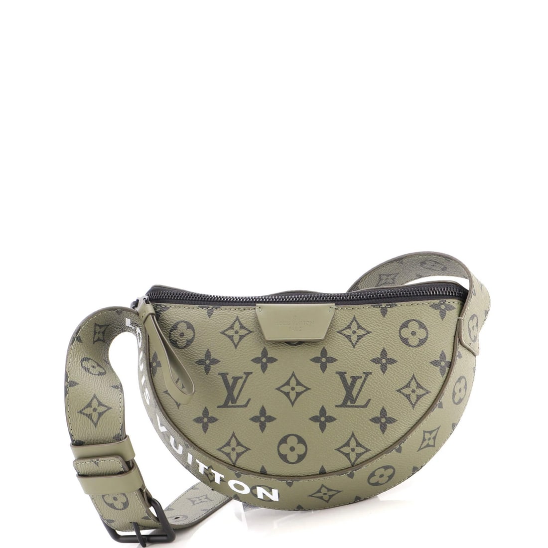 Moon Crossbody Bag Monogram Louis Vuitton LV: Moon Crossbody Bag Monogram Louis Vuitton LV The Louis Vuitton Moon Crossbody Bag is a stylish and functional accessory, featuring a canvas coated exterior in green with a subtle monogram pattern. Wit