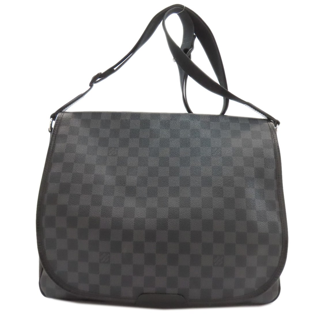 Canvas Damier Daniel Mm N58029 Louis Vuitton Shoulder Bag: Canvas Damier Daniel Mm N58029 Louis Vuitton Shoulder Bag Gray Damier canvas shoulder bag with a classic design, bearing a signature. Made from high-quality material, this bag features a timeless