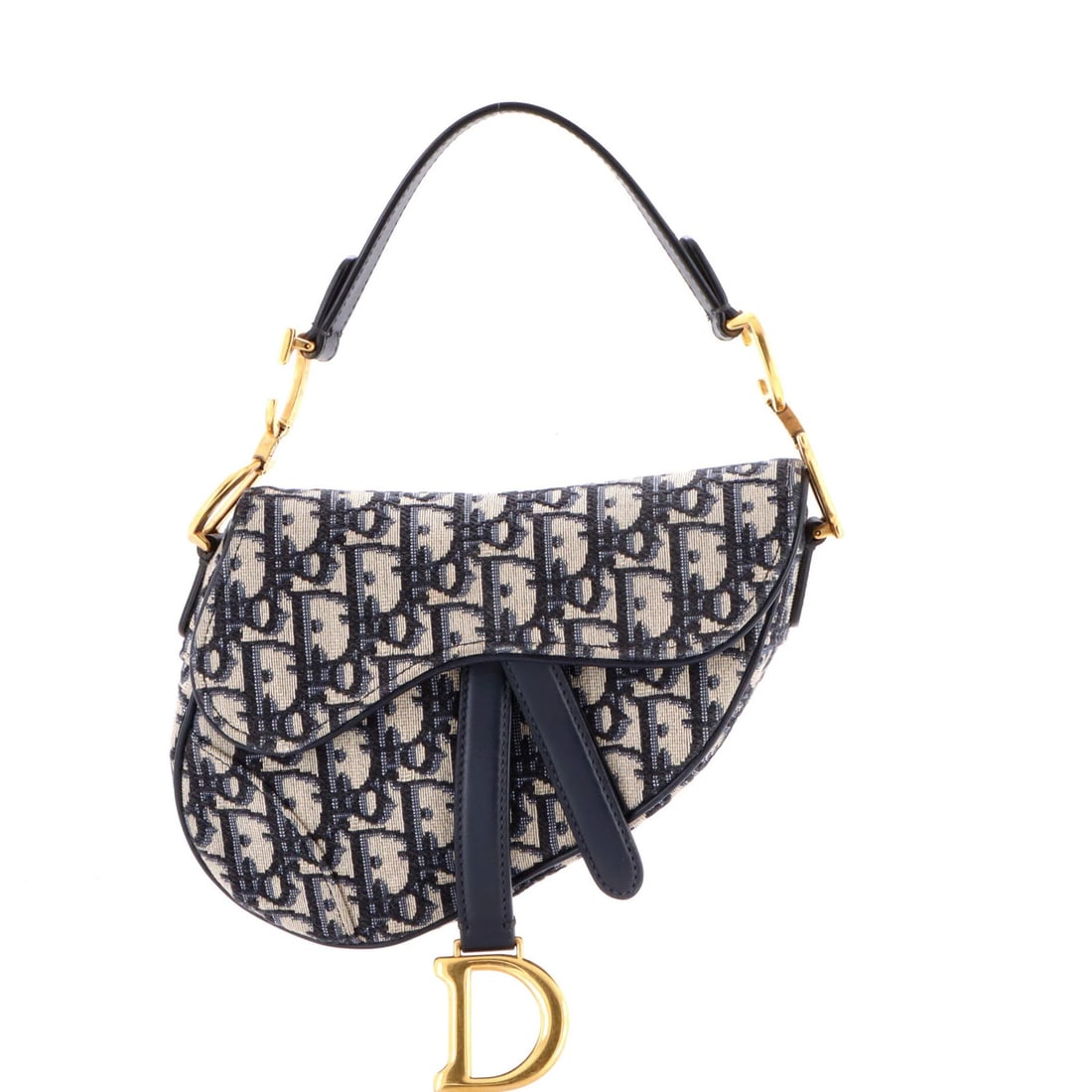 Canvas Oblique Christian Dior Saddle Mini: Canvas Oblique Christian Dior Saddle Mini Canvas Oblique Christian Dior Saddle Mini - A stylish and compact shoulder bag with a signature blue canvas exterior, featuring a classic oblique design and