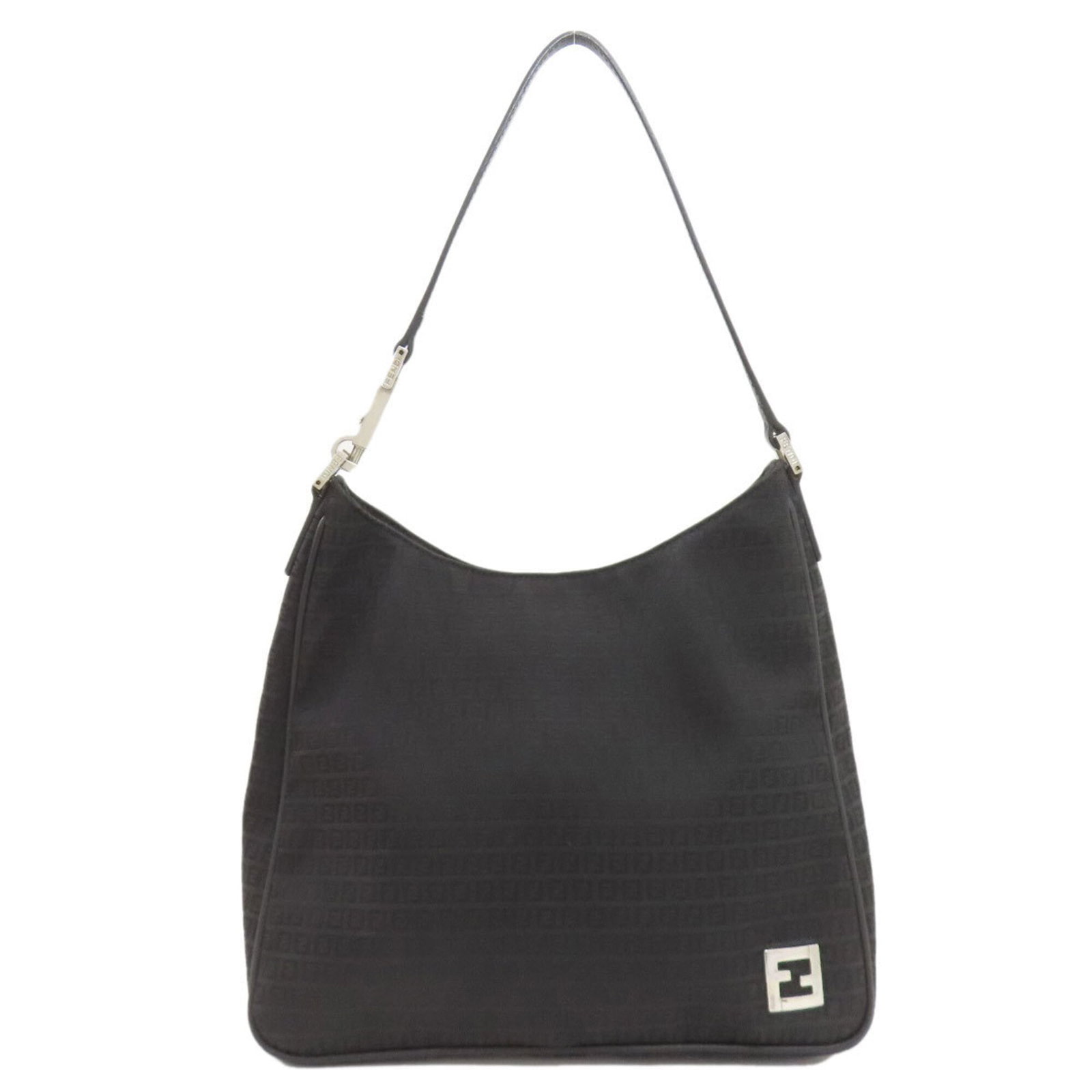 Canvas Fendi Tote Bag: Canvas Fendi Tote Bag Canvas Fendi Tote Bag, a stylish and compact tote made from high-quality canvas, features a sleek black design with a signature. Measuring 22.5cm x 26.5cm x 8.5cm, this 39cm
